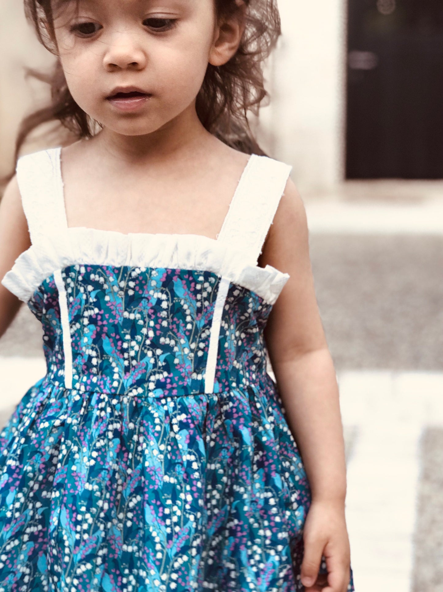 Liberty London dress - Floral Print Girl Dress - Liberty fabric Dress - Summer Ditsy Flower dress - Liberty of London fabric