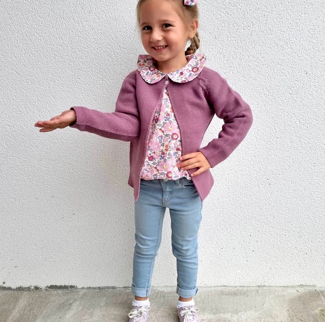 CHRISTMAS Liberty Girl Blouse - Peter Pan Collar - Liberty Of London Floral Print Fabric - Long Sleeve Girl Blouse - Botanical Ditsy Flower
