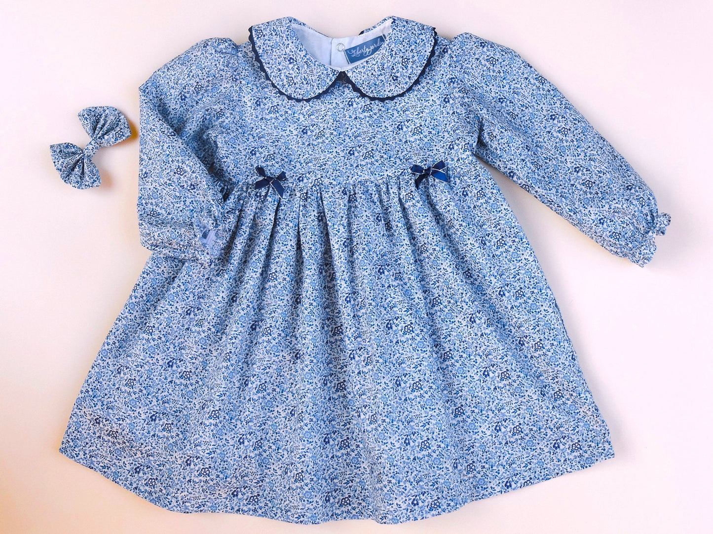 Peter Pan Collar Girl Dress - Liberty of London Floral Print dress - Christening Baby Girl Dress - First Birthday Dress - Cotton Tana Lawn