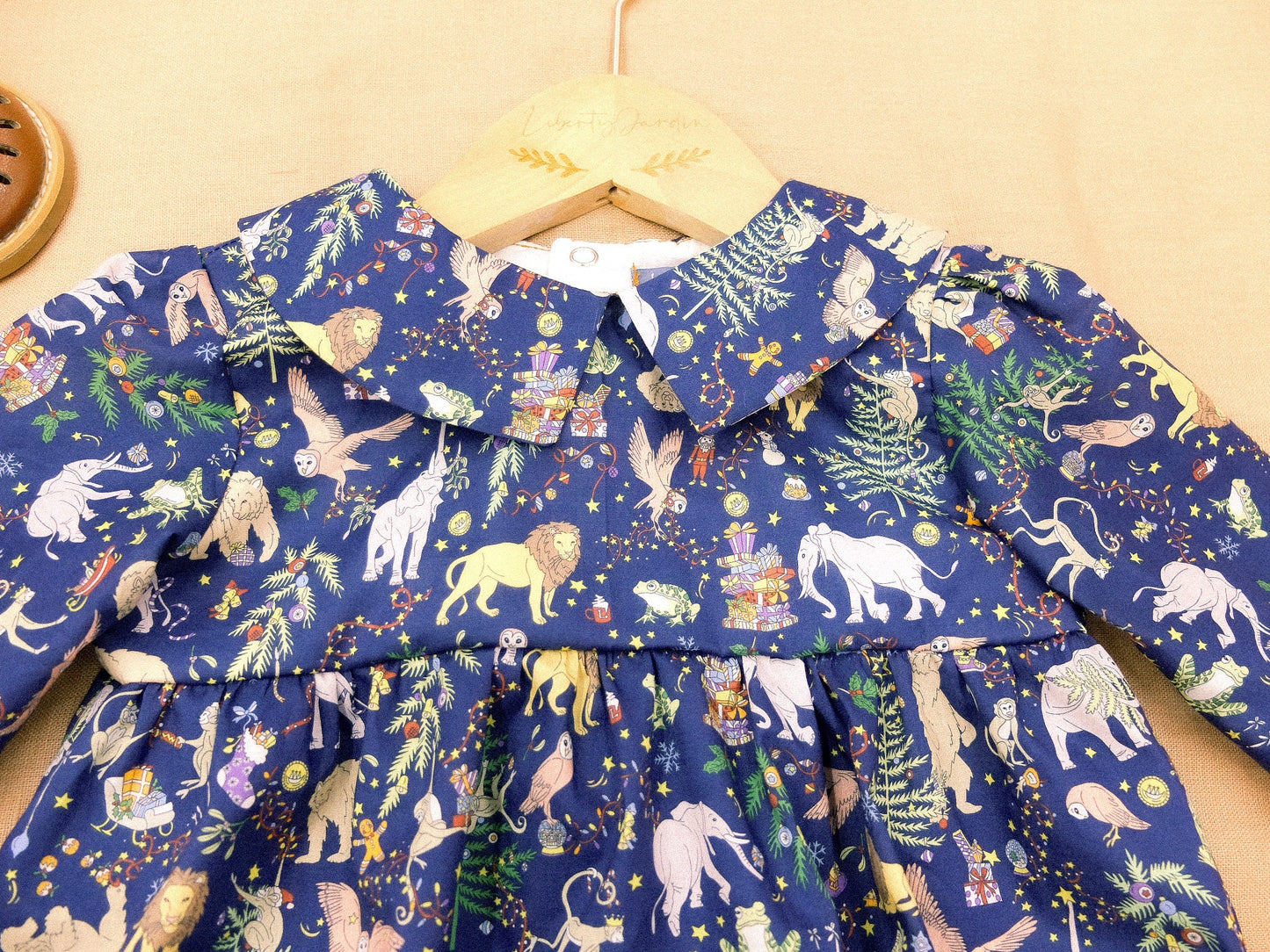 CHRISTMAS Baby Bubble Romper - Liberty of London Baby Playsuit - Long Sleeves baby Romper - Christmas gift - Liberty of London Tana Lawn
