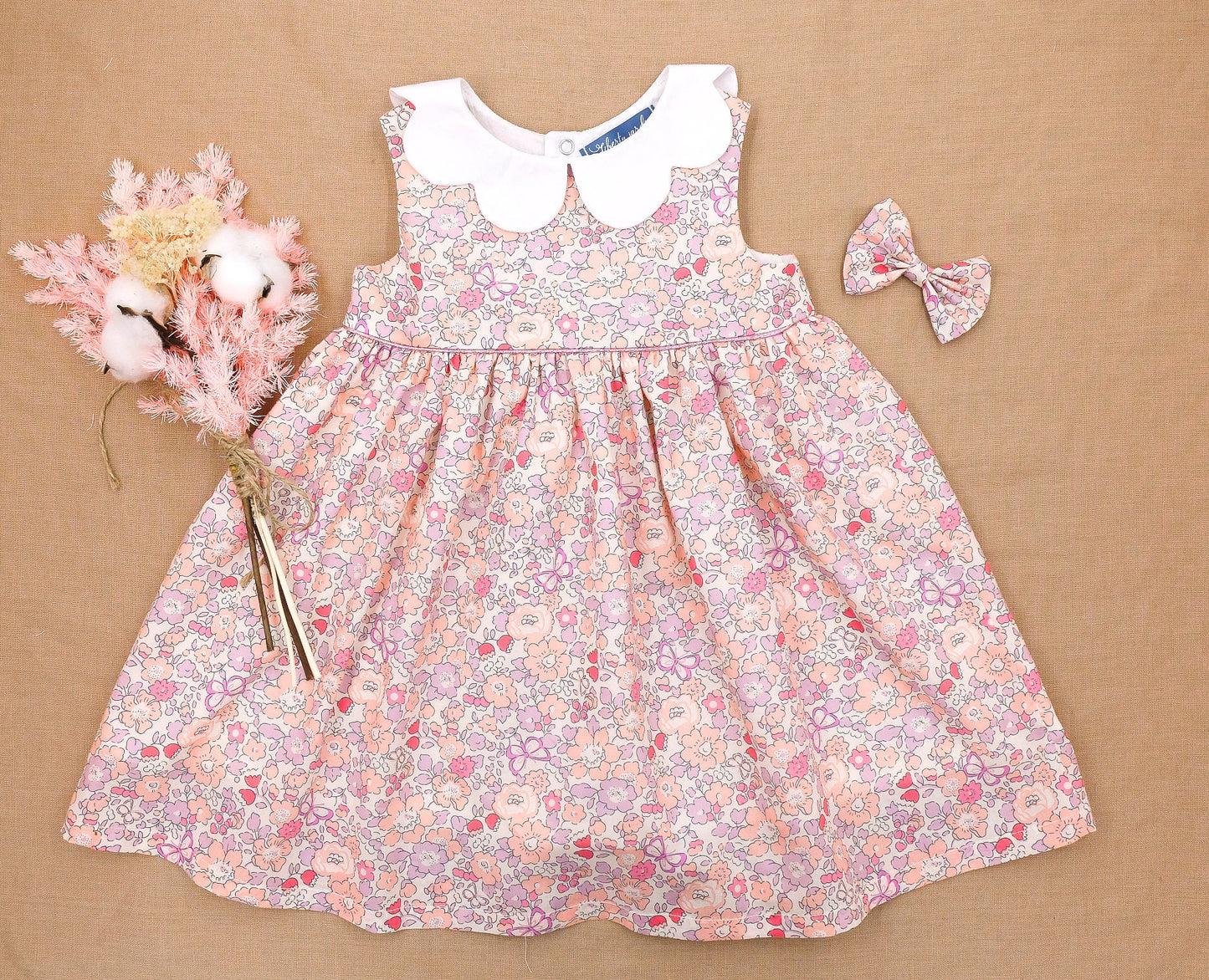 Liberty of London dress - Floral Print Girl Dress - Christening dress - Baptism Dress - First Birthday Dress - Liberty Floral Print Fabric