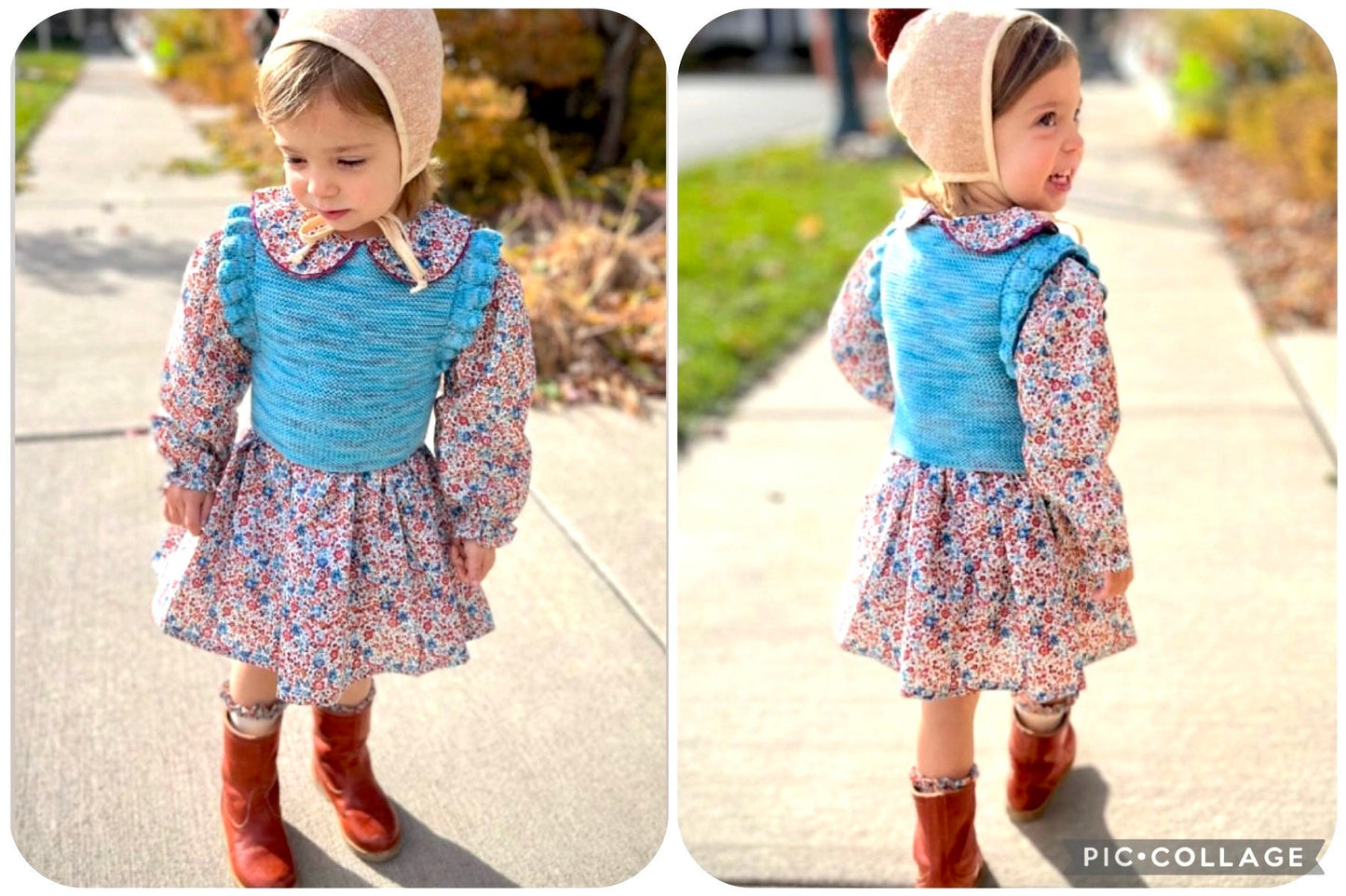 Peter Pan Collar Girl Dress - Liberty of London Floral Print dress - Christening Baby Girl Dress - First Birthday Dress - Cotton Tana Lawn