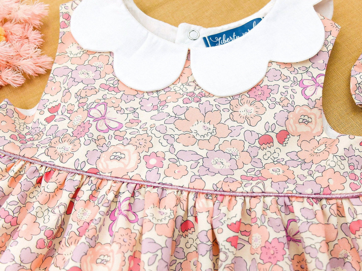 Liberty of London dress - Floral Print Girl Dress - Christening dress - Baptism Dress - First Birthday Dress - Liberty Floral Print Fabric