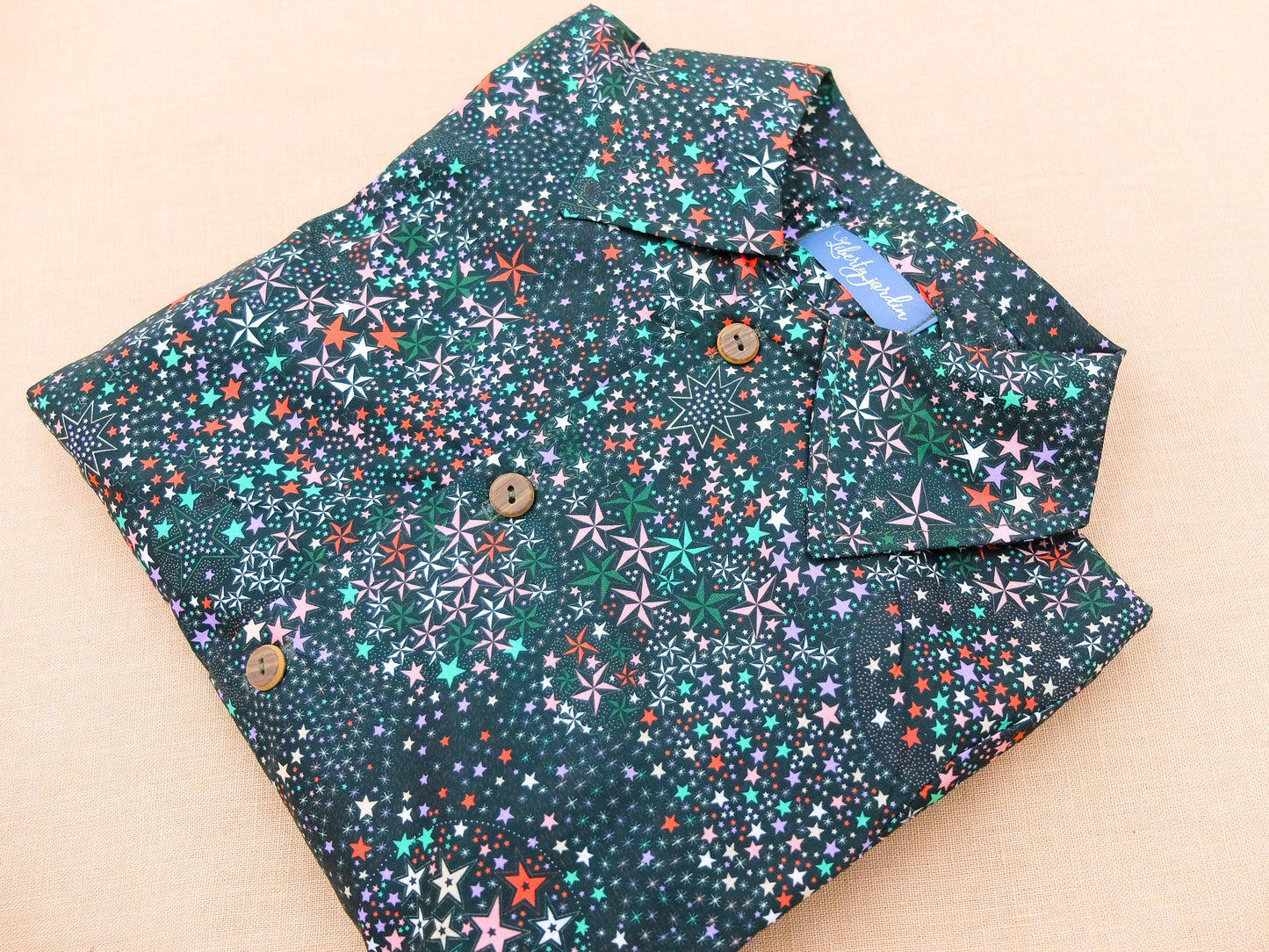 CHRISTMAS Boy Shirt - Liberty of London Button Up boy shirt - Xmas Short Sleeves Boy Shirt - Liberty Boy Clothes - Christmas gift for Boys