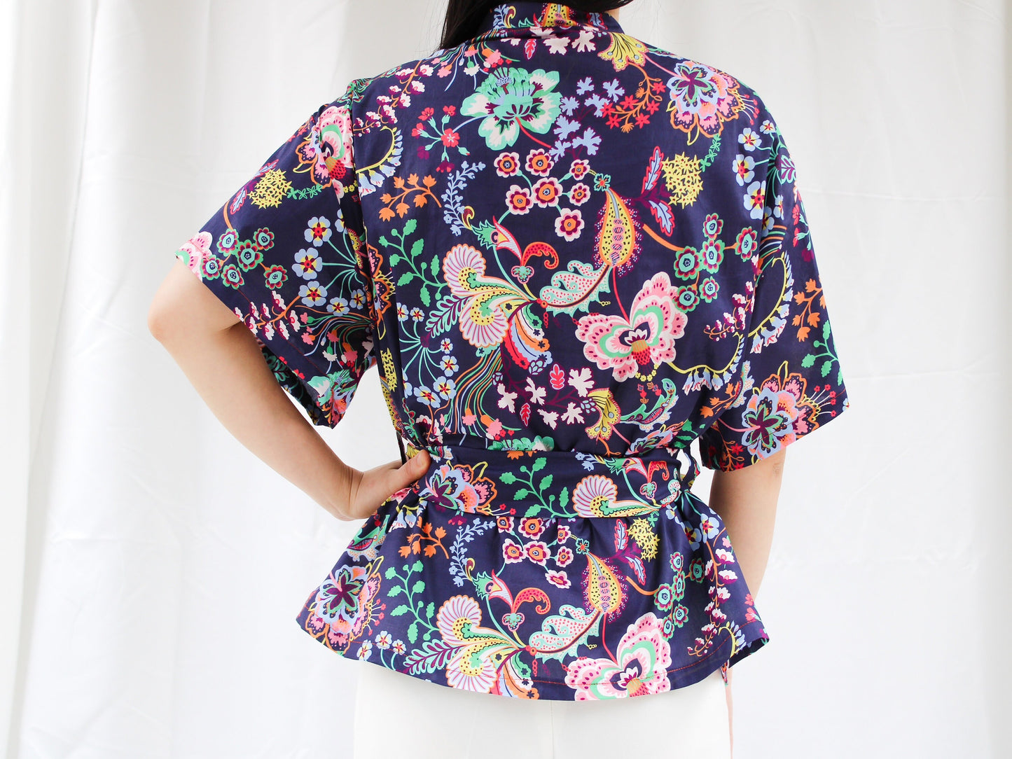SAMPLE SALE Liberty London women kimono blouse - oversized blouse floral print - cotton silky tana lawn silky cotton tana lawn