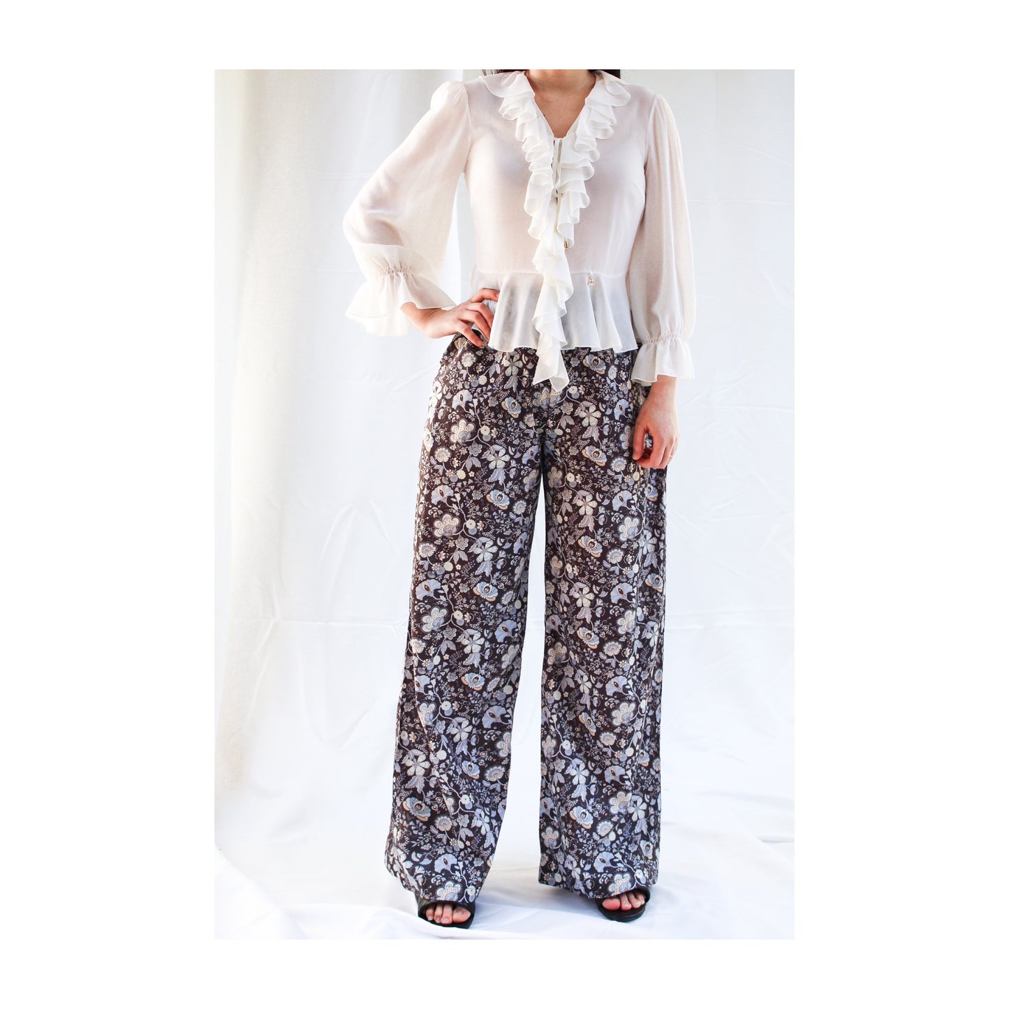 LIBERTY Woman Palazzo Pants - Liberty of London cotton wide leg pants - Liberty Pajama Pants - Liberty Floral Print Fabric - Lounge Pants