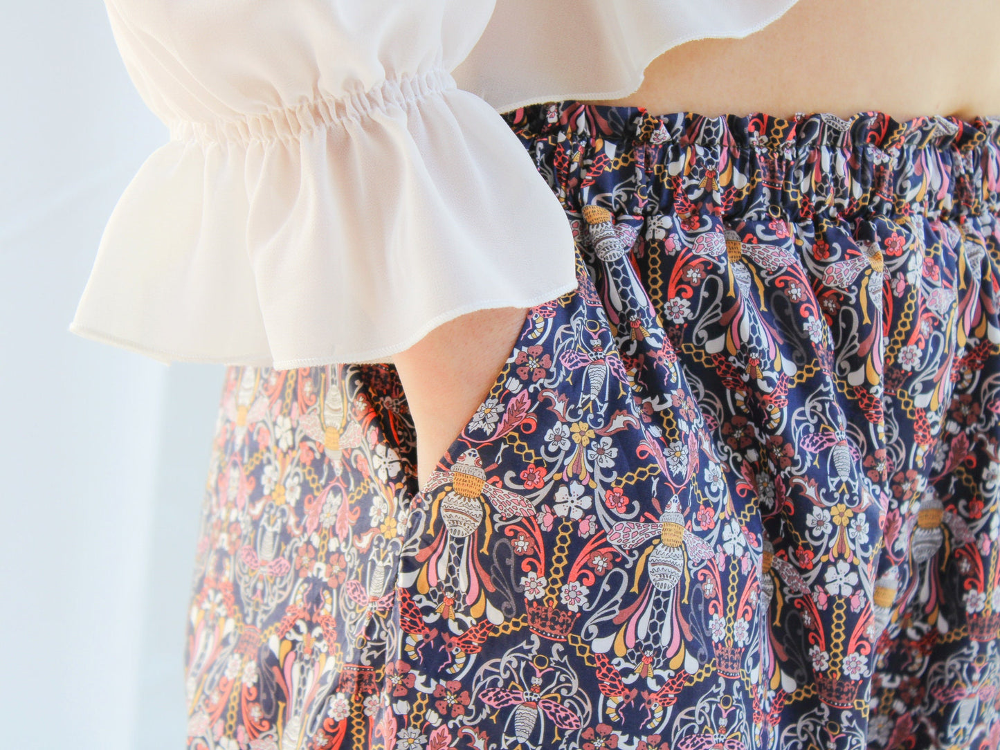 LIBERTY Woman Palazzo Pants - Liberty of London cotton wide leg pants - Liberty Pajama Pants - Liberty Floral Print Fabric - Lounge Pants
