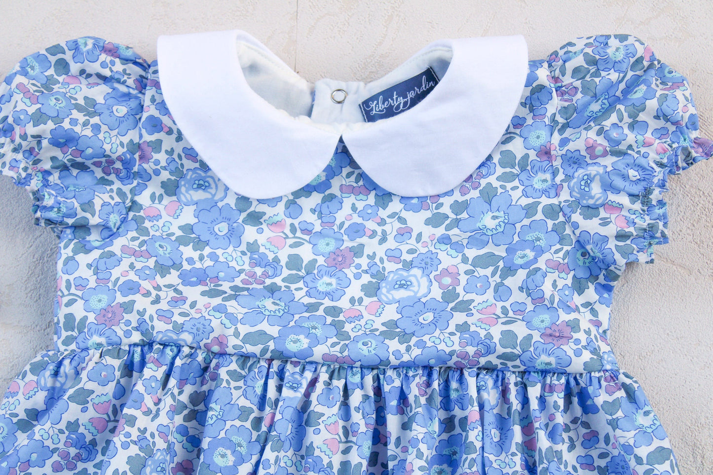 Peter Pan collar Bubble Romper - Liberty of London Floral Print baby romper - First Birthday Gift - Christening Outfit - New Born gift