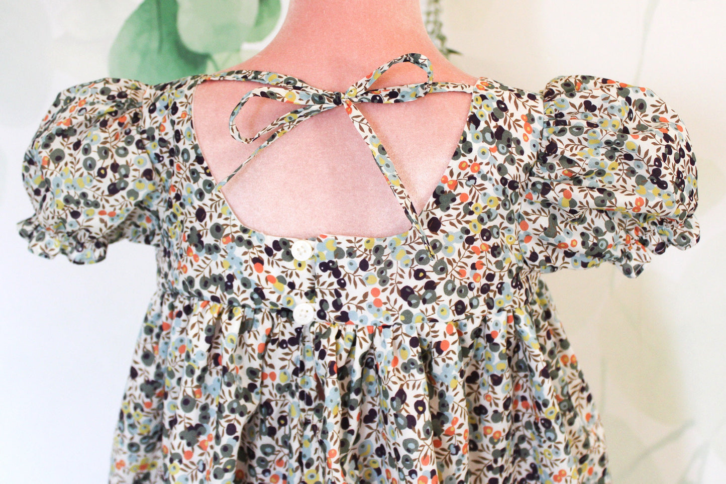 Liberty London dress - Floral Print Girl Dress - square neck dress - Liberty of London print