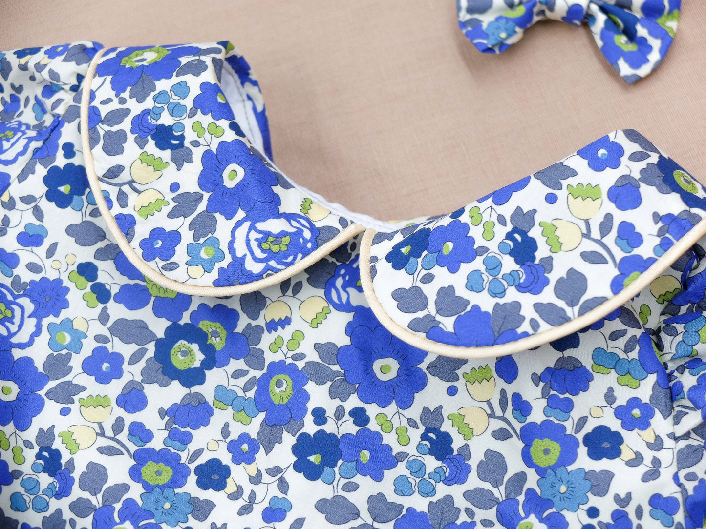 Peter Pan Collar Girl Dress - Liberty of London Floral Print dress - Christening Baby Girl Dress - First Birthday Dress - Cotton Tana Lawn