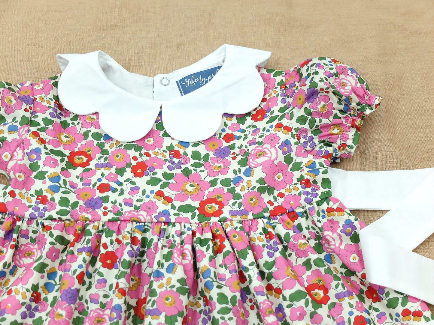 Liberty London dress - Floral Print Girl Dress - Christening dress for little girl - Baptism Dress - Liberty of London fabrics