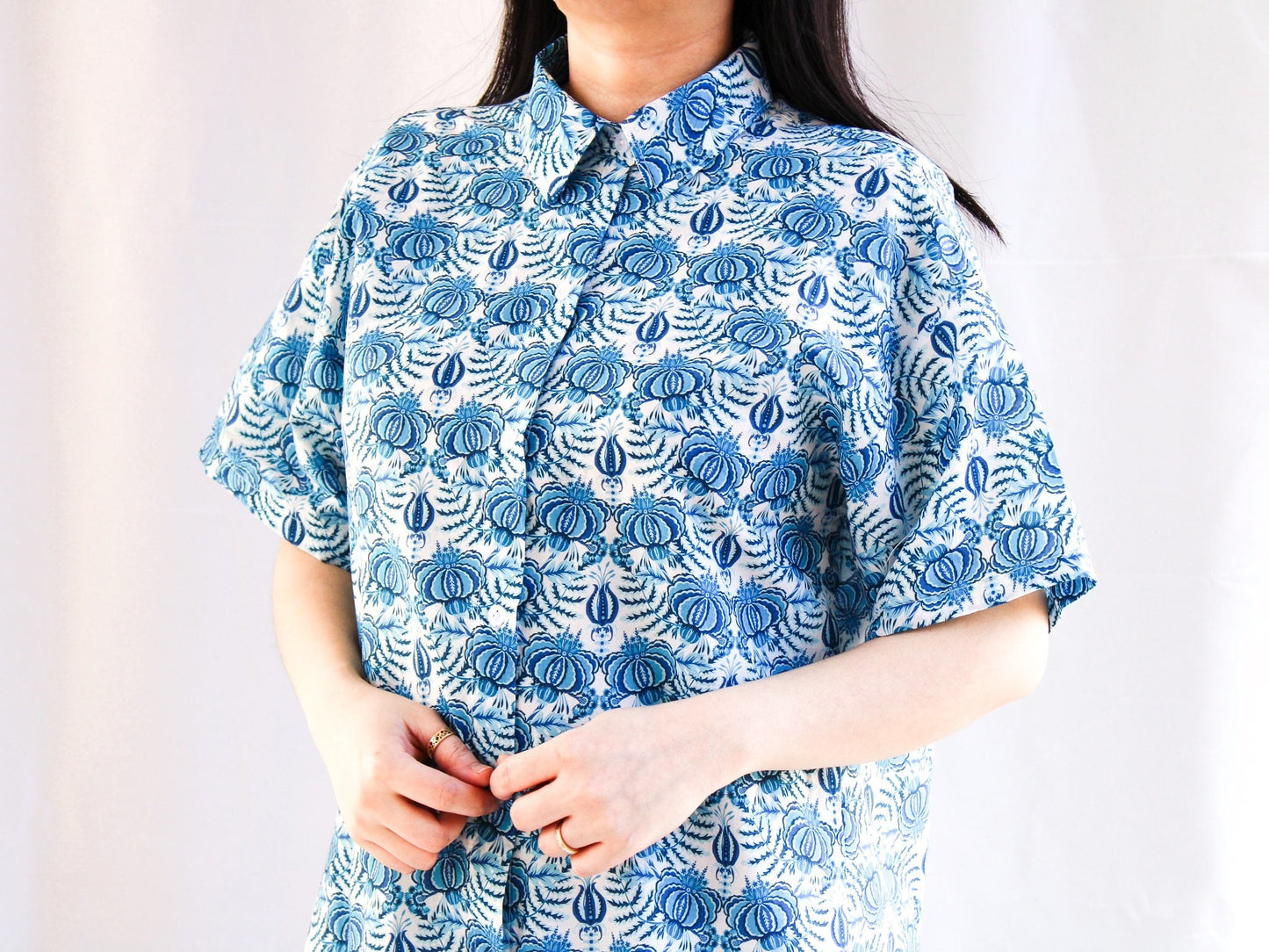 Liberty Shirt Dress, Liberty Midi Dress, Loose Fit Dress, Short Sleeve Dress, Liberty London Fabric, Liberty Floral Print, Liberty Clothing