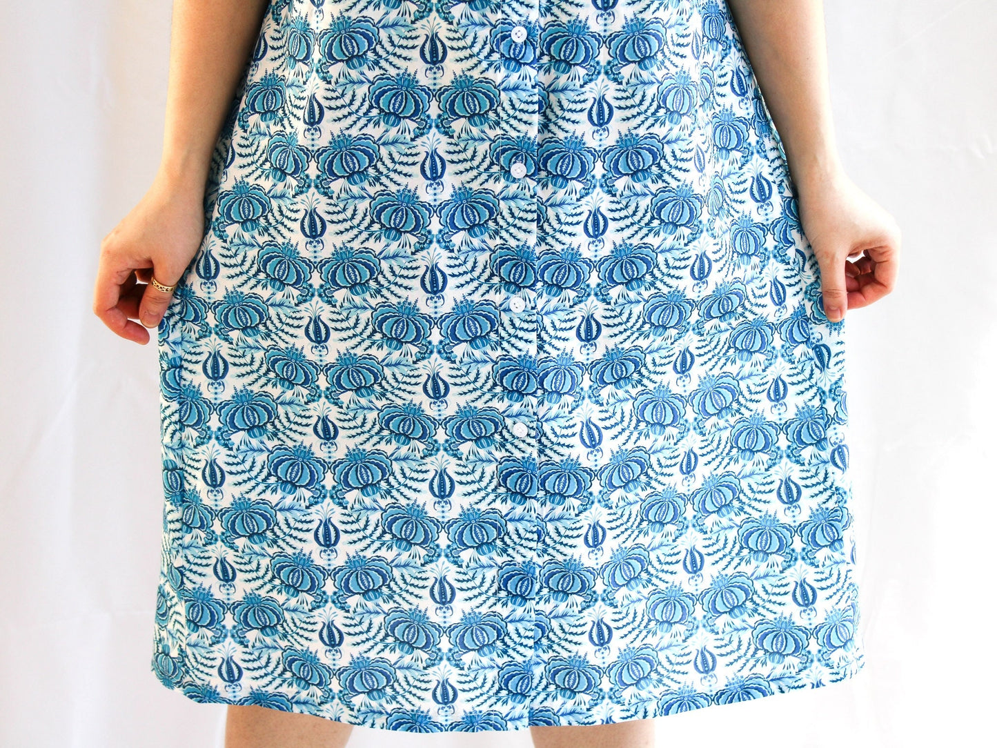 Liberty Shirt Dress, Liberty Midi Dress, Loose Fit Dress, Short Sleeve Dress, Liberty London Fabric, Liberty Floral Print, Liberty Clothing