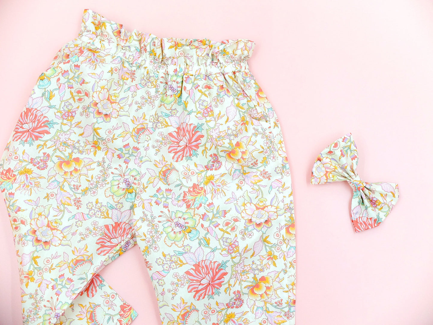 Liberty London Girl Paper Bag Pants with Pockets
