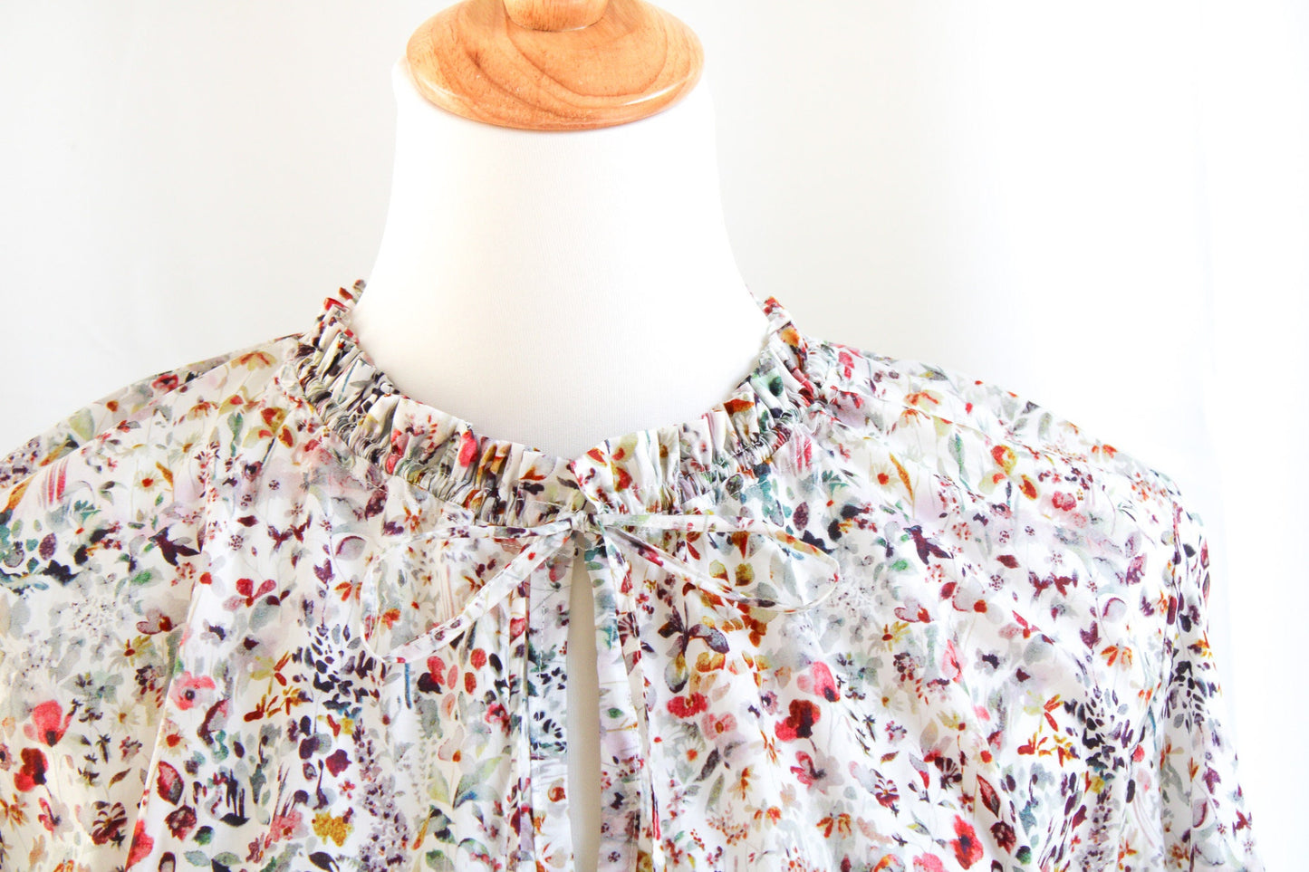 Liberty of London Woman Blouse With Ruffle Neck Long Sleeve