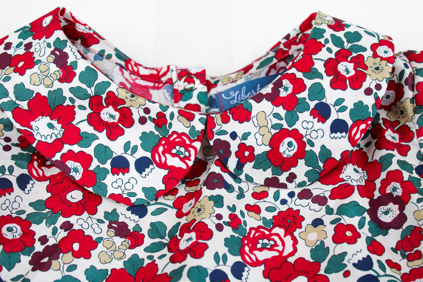 CHRISTMAS Liberty Girl Blouse - Peter Pan Collar - Liberty Of London Floral Print Fabric - Long Sleeve Girl Blouse - Botanical Ditsy Flower