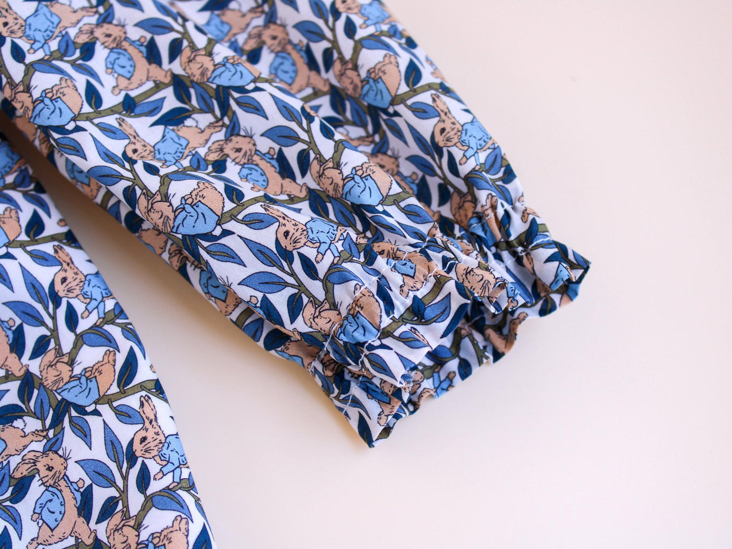 Liberty of London dress With Peter Pan Collar and Long Sleeves - Liberty Peter Rabbit