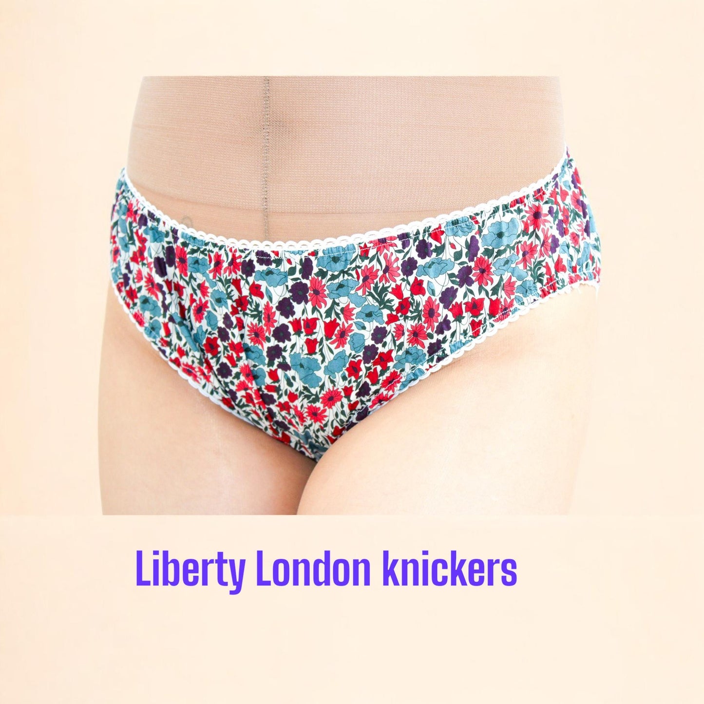 Liberty London Knickers, Woman Cotton Underwear, Liberty Print Panties, Liberty Woman Briefs, Liberty Underpants, Liberty print fabrics