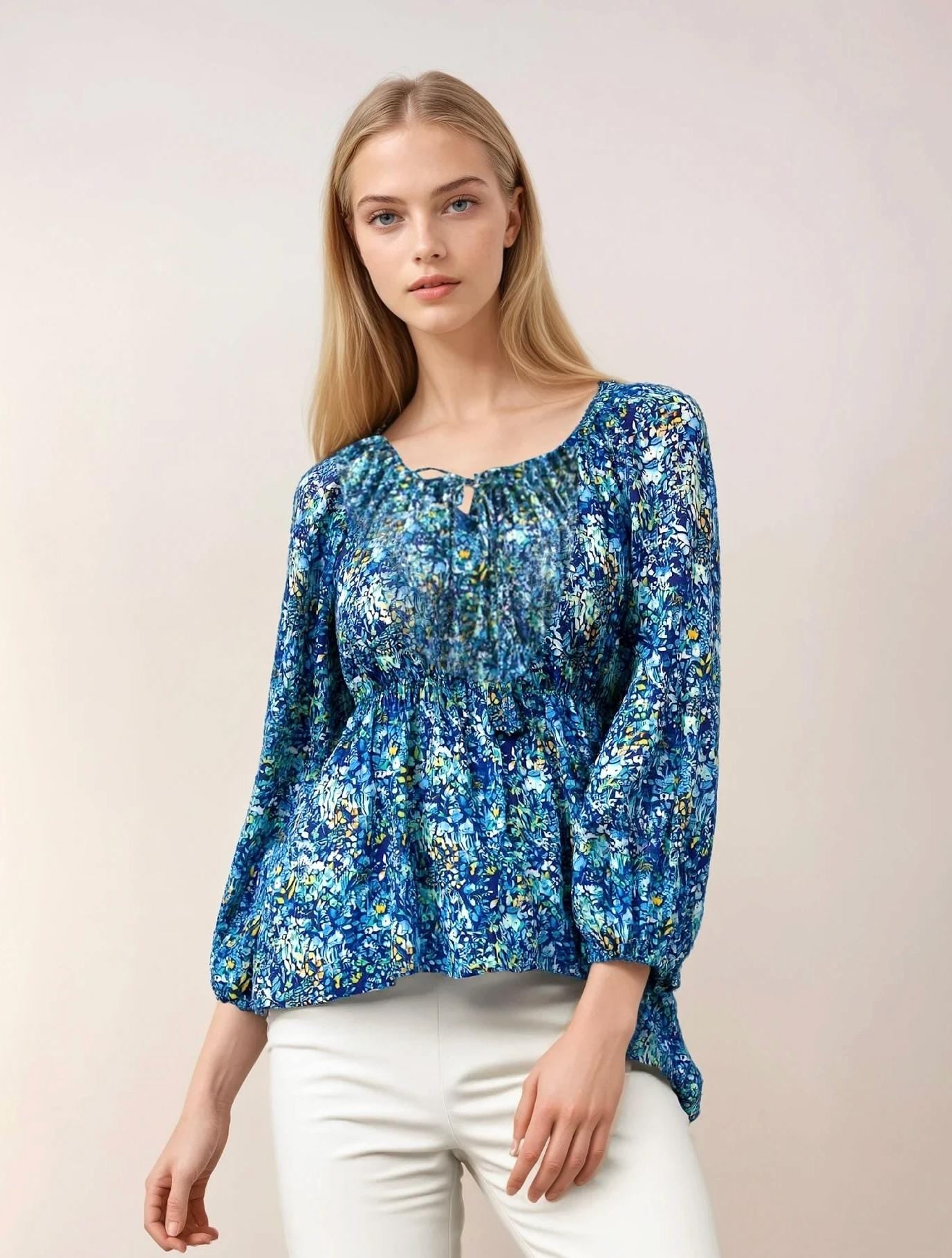 Liberty Peplum Top, Raglan Sleeve Blouse, Milkmaid Floral top, Liberty Clothing, Liberty Print Blouse, Liberty of London, Liberty Fabric Top