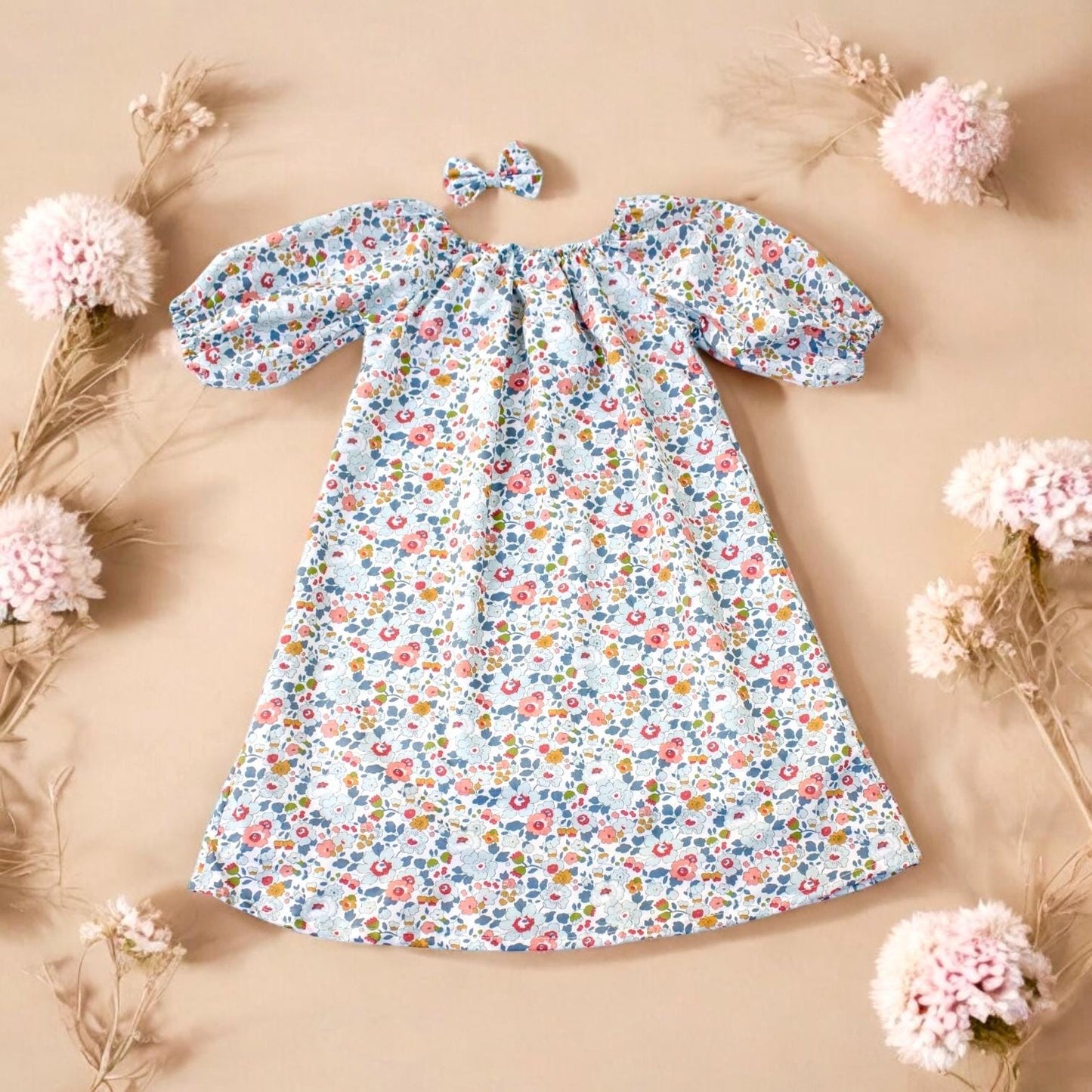 Liberty Print Dress, Raglan Sleeve Dress, Liberty Baby Clothing, Floral Print Dress, Summer Girl Dress, Back To School, First Birthday Dress