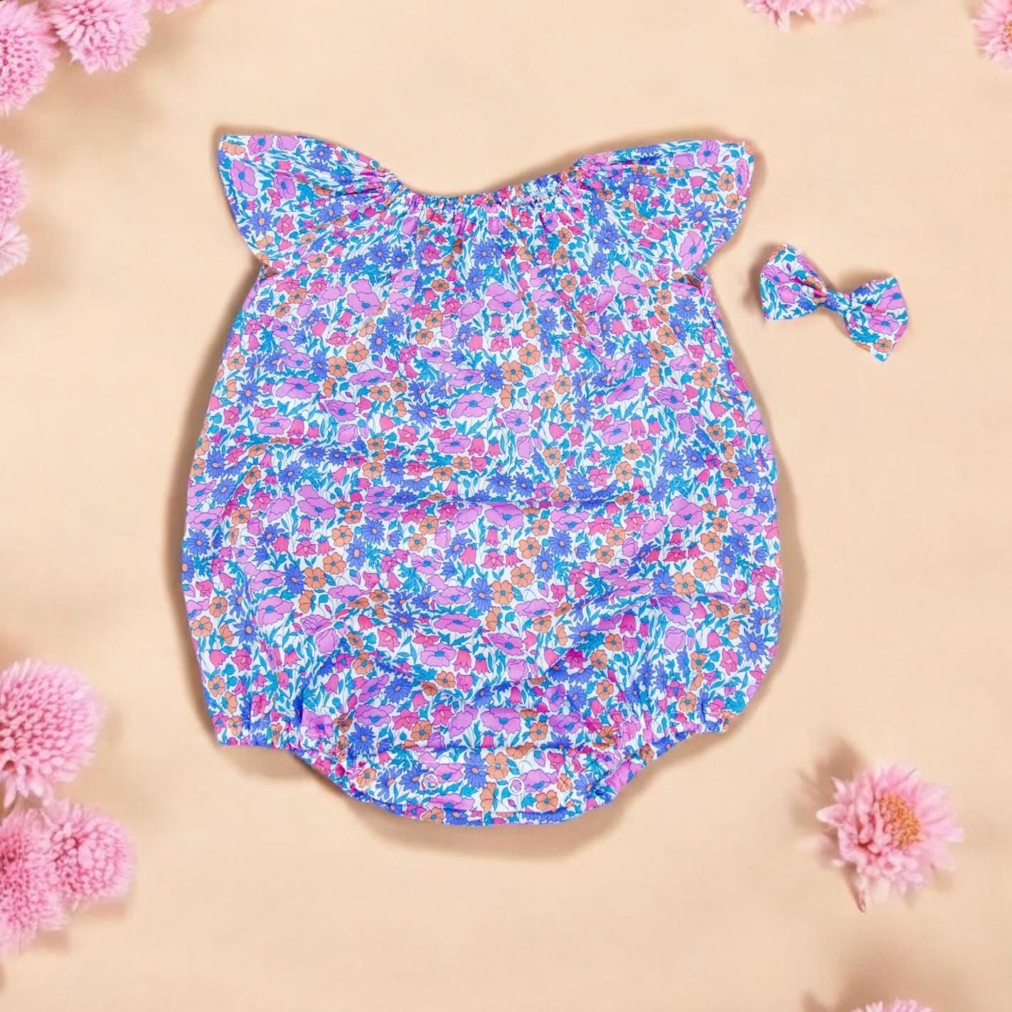 Liberty Baby Bubble, Liberty Baby Clothing, Liberty Bubble Romper, Flutter Baby Romper, Liberty Print Romper, First Birthday, Liberty Fabric