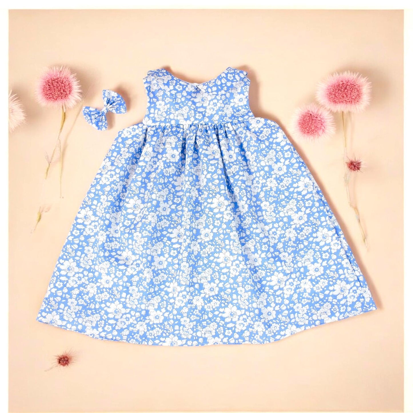 LIBERTY Print Dress, Peter Pan Collar Dress, Liberty of London, Floral Print Dress, Christening Dress, First Birthday Dress, Liberty Fabrics