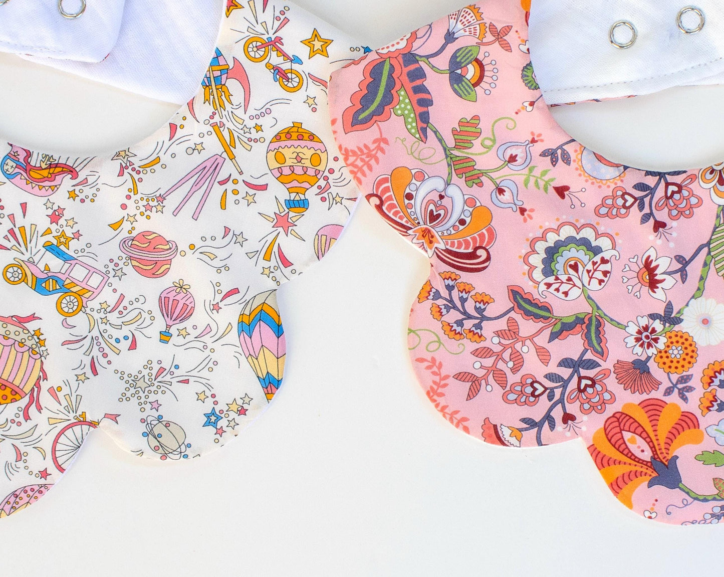 Liberty Baby Bib, Liberty London Bib, Baby Droll Bibs, Liberty Print Bib, Baby Scalloped Bib, Liberty Fabric Bib, Baby Cotton Bib, Baby Gift