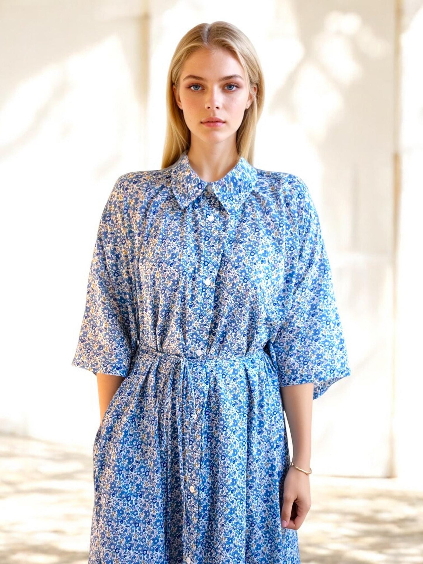 Liberty Shirt Dress, Oversize Shirt Dress, Liberty Print Dress, Liberty of London, Liberty Clothing, Floral Midi Dress, Ditsy Floral Dress