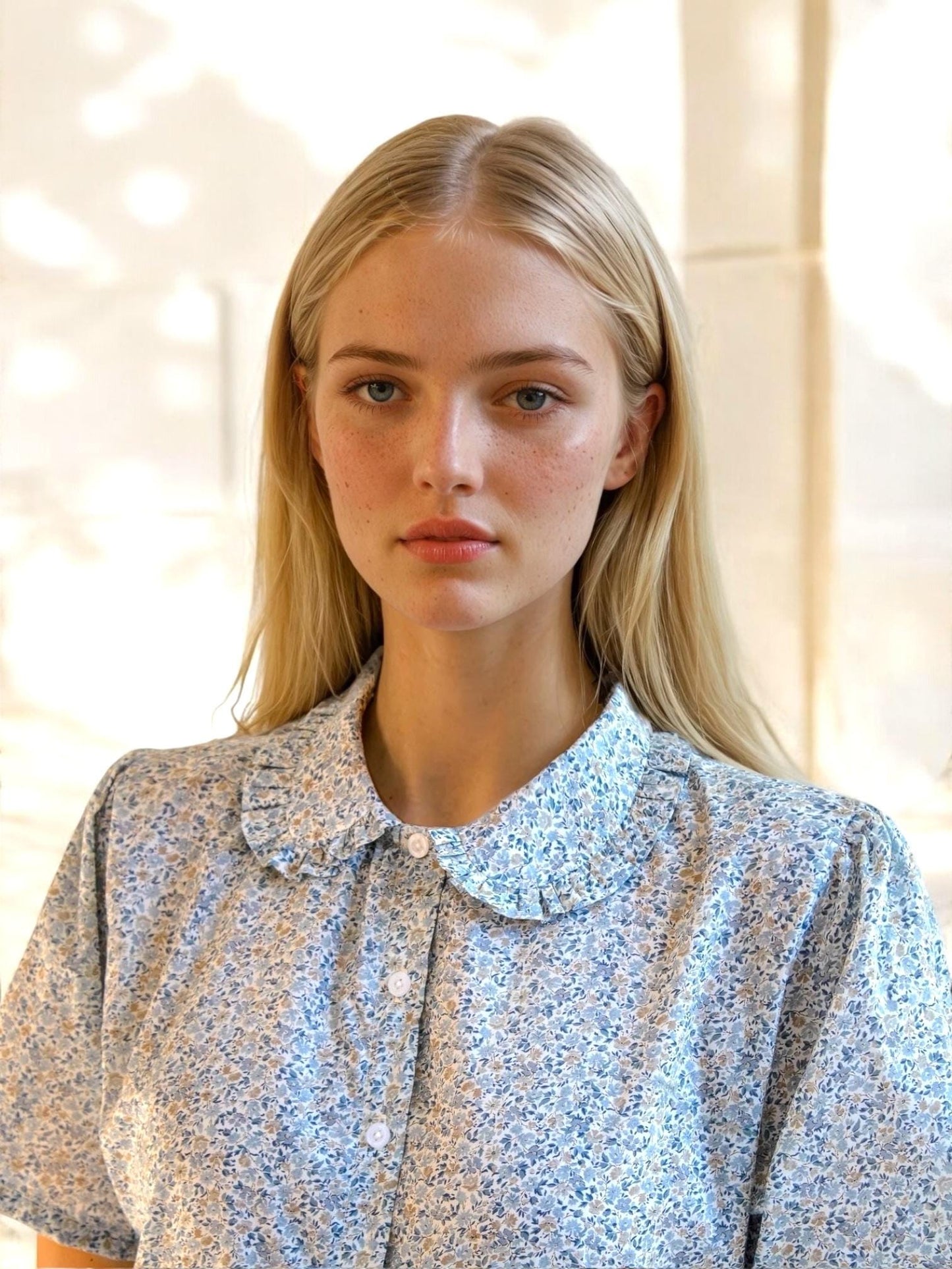 Liberty Shirt Dress, Peter Pan Collar, Short Sleeve Dress, Button Through Dress, Liberty of London, Ditsy Floral Print, Maxi Floral Dress