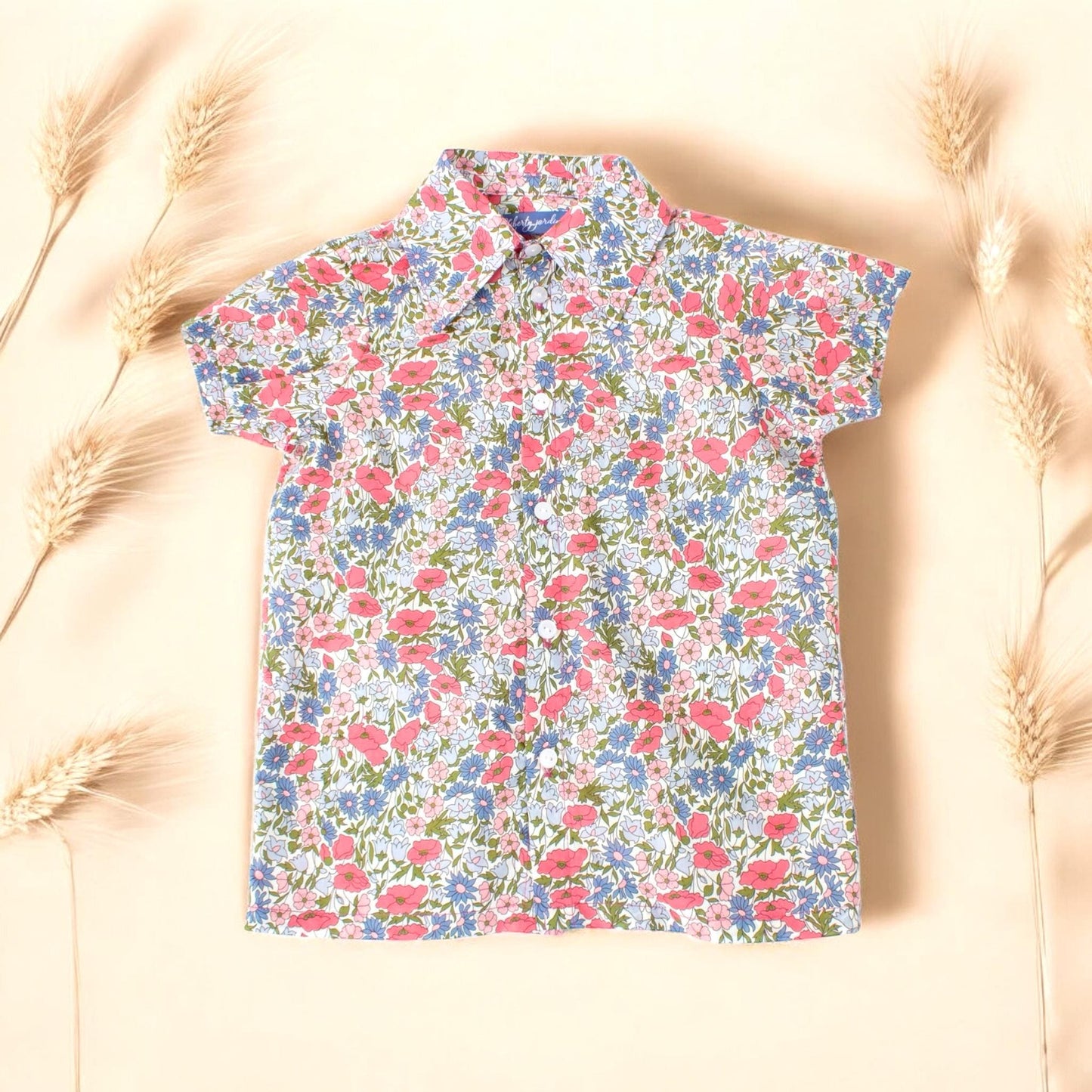 Liberty boy shirt, Liberty of London, Button Up Shirt, Floral Print shirt, Short Sleeve Shirt, Collared Boy Shirt, Back To School, Boy Shirt