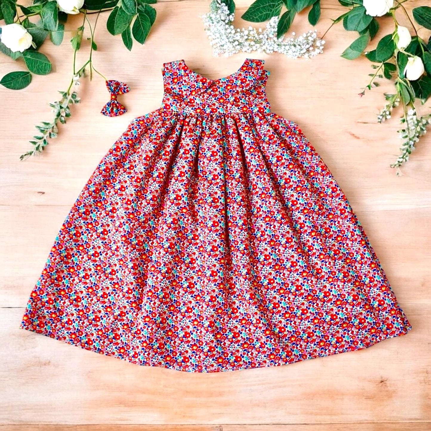 LIBERTY Print Dress, Peter Pan Collar Dress, Liberty of London, Floral Print Dress, Christening Dress, First Birthday Dress, Liberty Fabrics