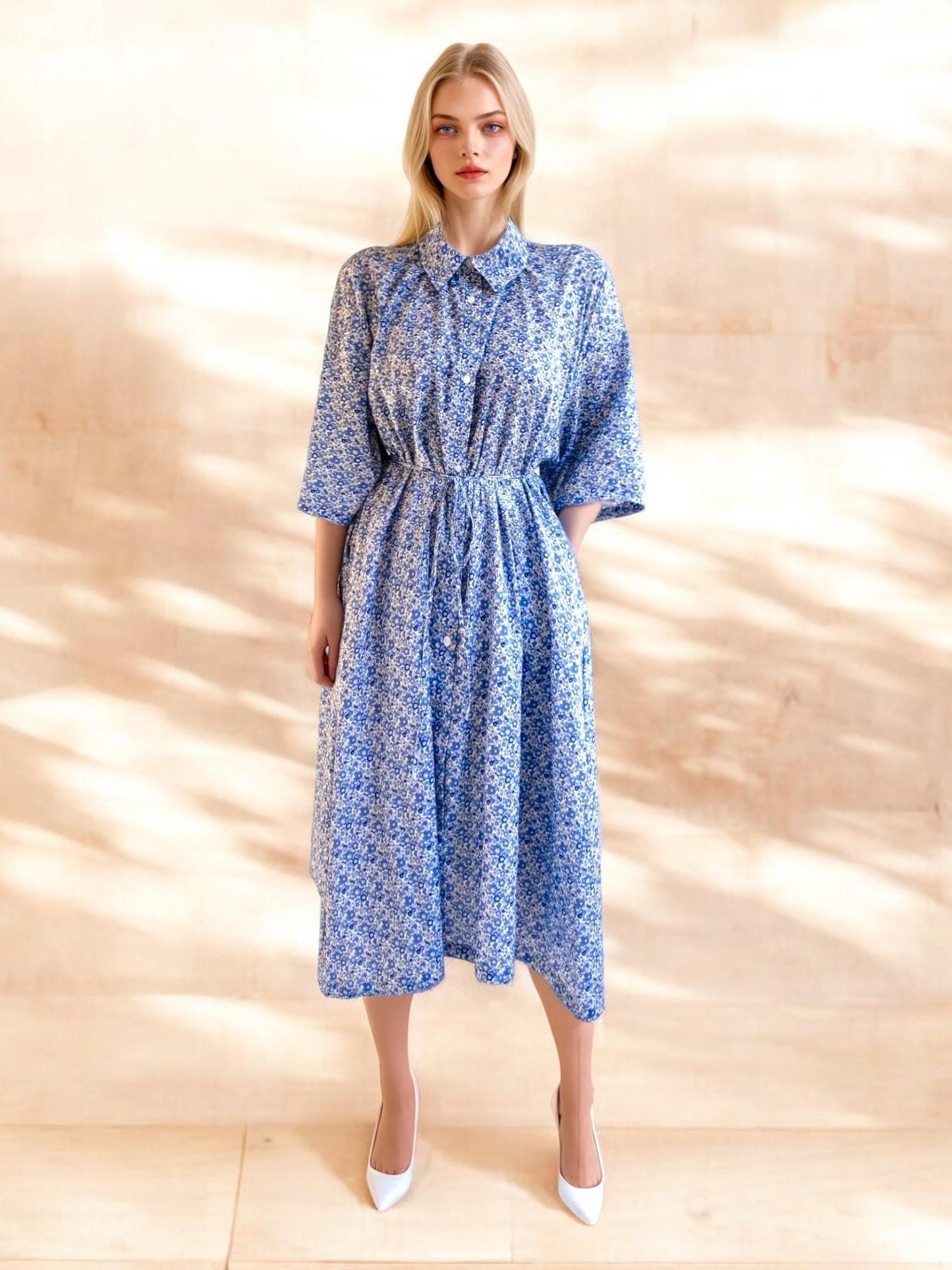 Liberty Shirt Dress, Oversize Shirt Dress, Liberty Print Dress, Liberty of London, Liberty Clothing, Floral Midi Dress, Ditsy Floral Dress