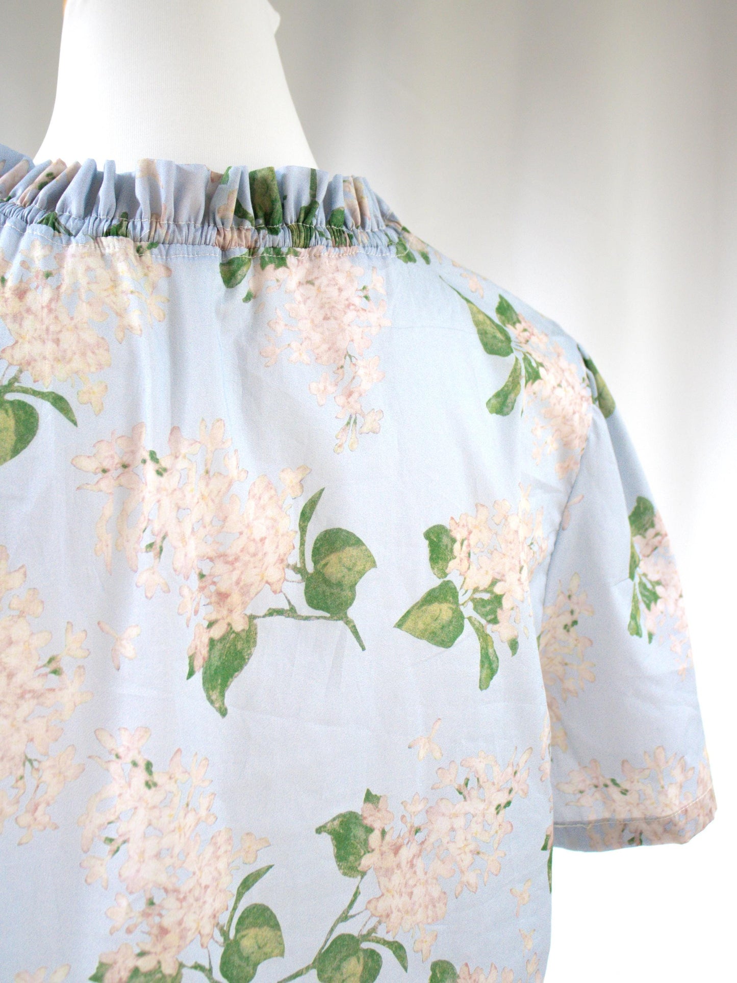 Liberty London Blouse, Liberty Clothing, Ruffle Collar Top, Liberty Print Fabric, Short Sleeve Top, Floral Print Top, Ditsy Flower Blouse