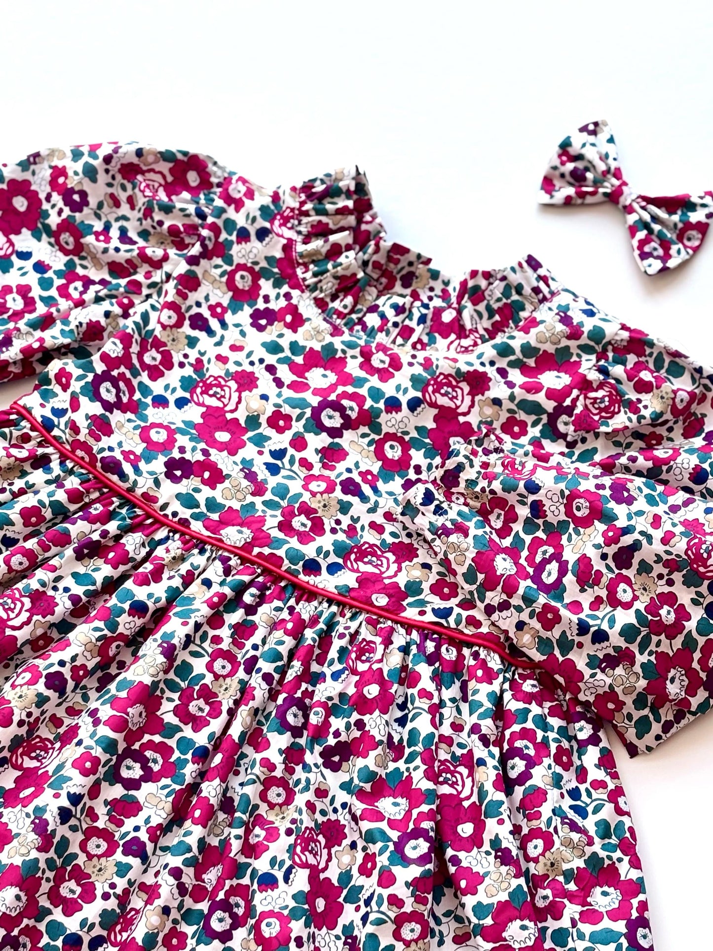 Liberty Long Sleeve Dress, Ruffle Collar Dress, Ditsy Floral, Botanical Dress, Back To School, Liberty Girl Dress, Liberty Baby Clothing