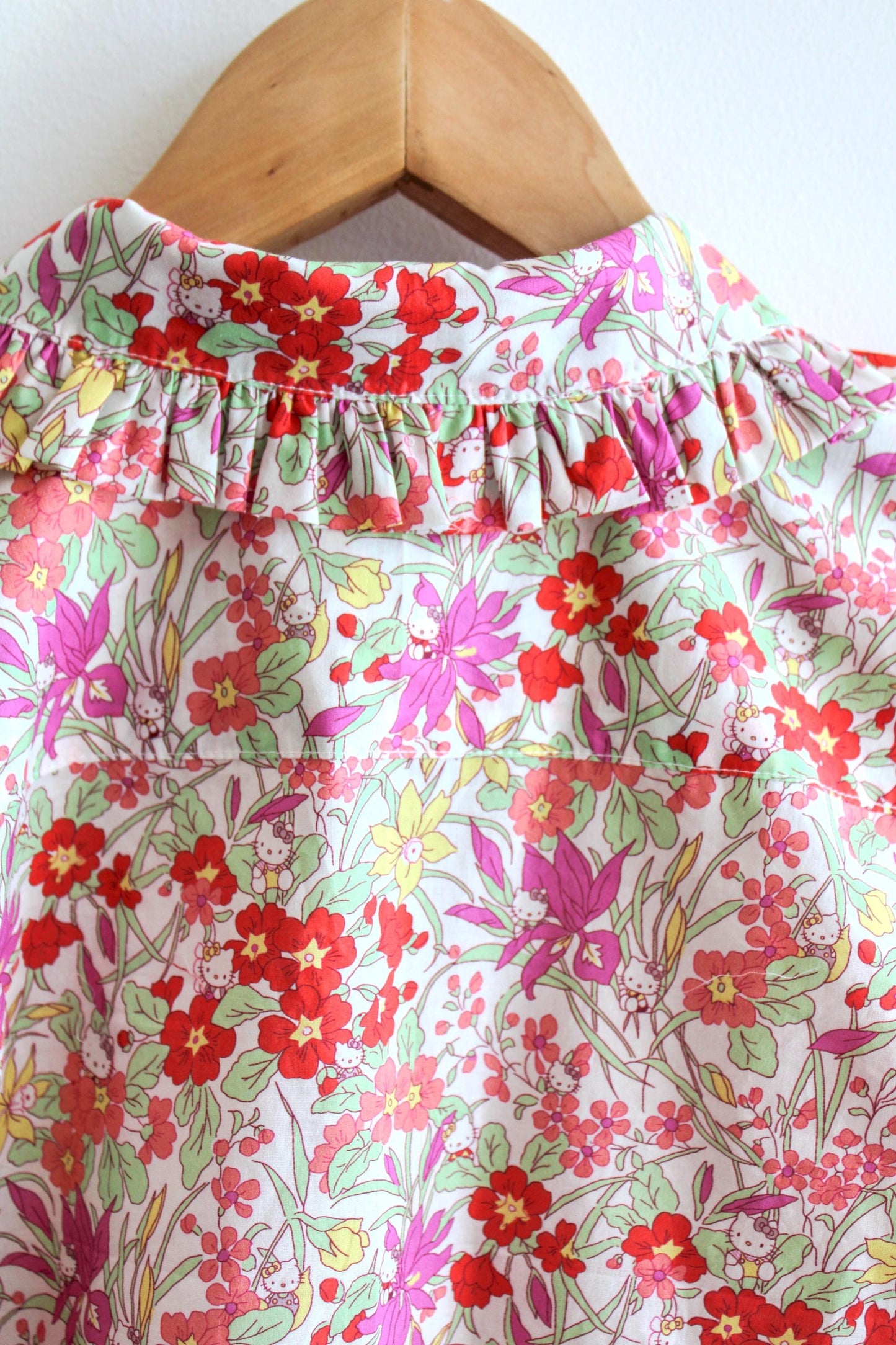 Liberty Dress Shirt, Liberty Print Blouse, Peter Pan Collar, Frill Edge Collar, Liberty London Shirt, Long Sleeve Shirt, Floral Print Shirt