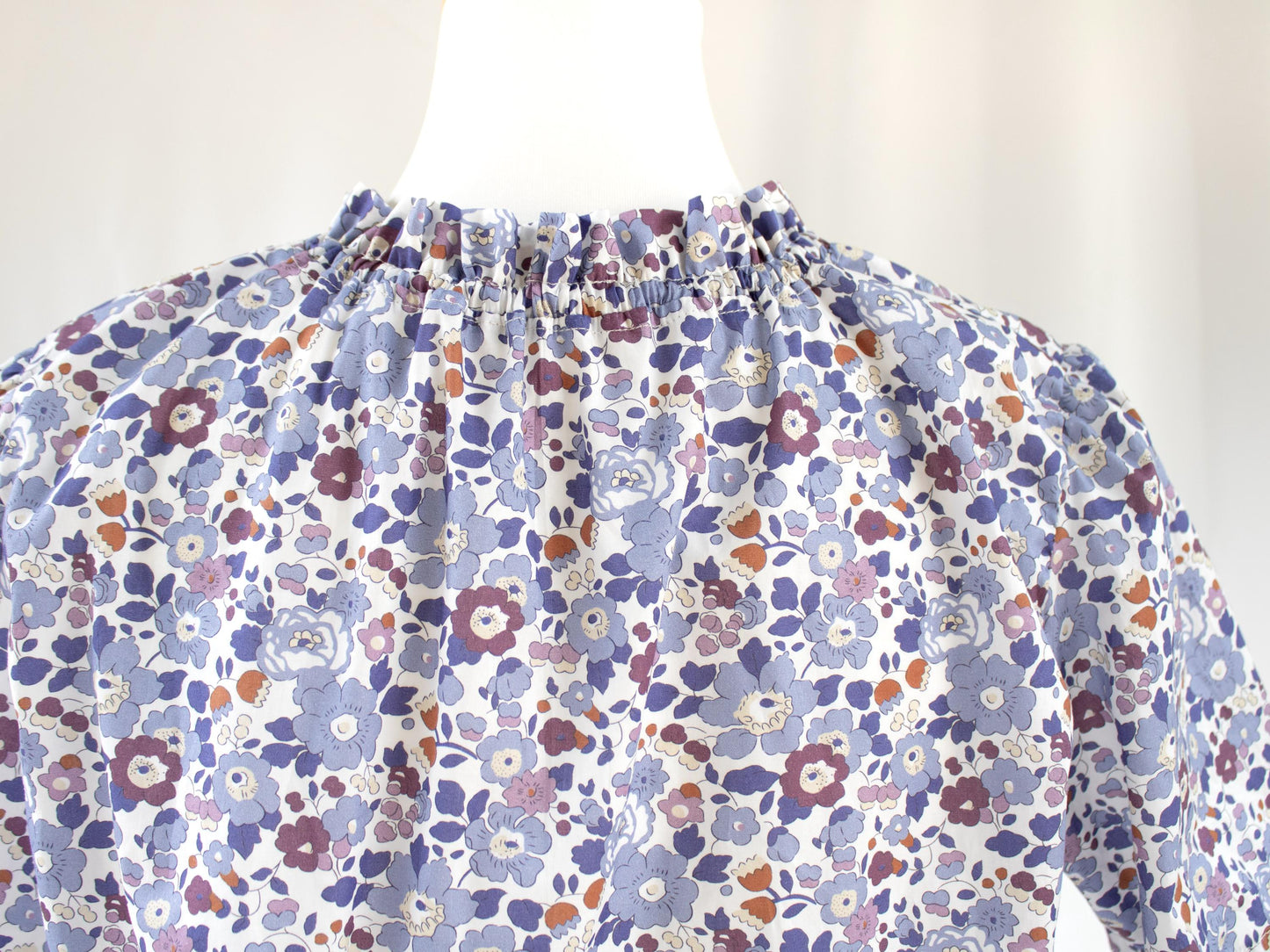Liberty London Blouse, Liberty Clothing, Ruffle Collar Top, Liberty Print Fabric, Short Sleeve Top, Floral Print Top, Ditsy Flower Blouse