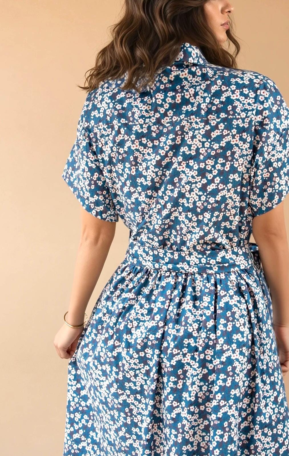 Liberty Shirt Dress, Liberty Print Dress, Liberty of London, Midi Shirt Dress, Short Sleeve Dress, Floral Print Dress, Liberty Print Fabric