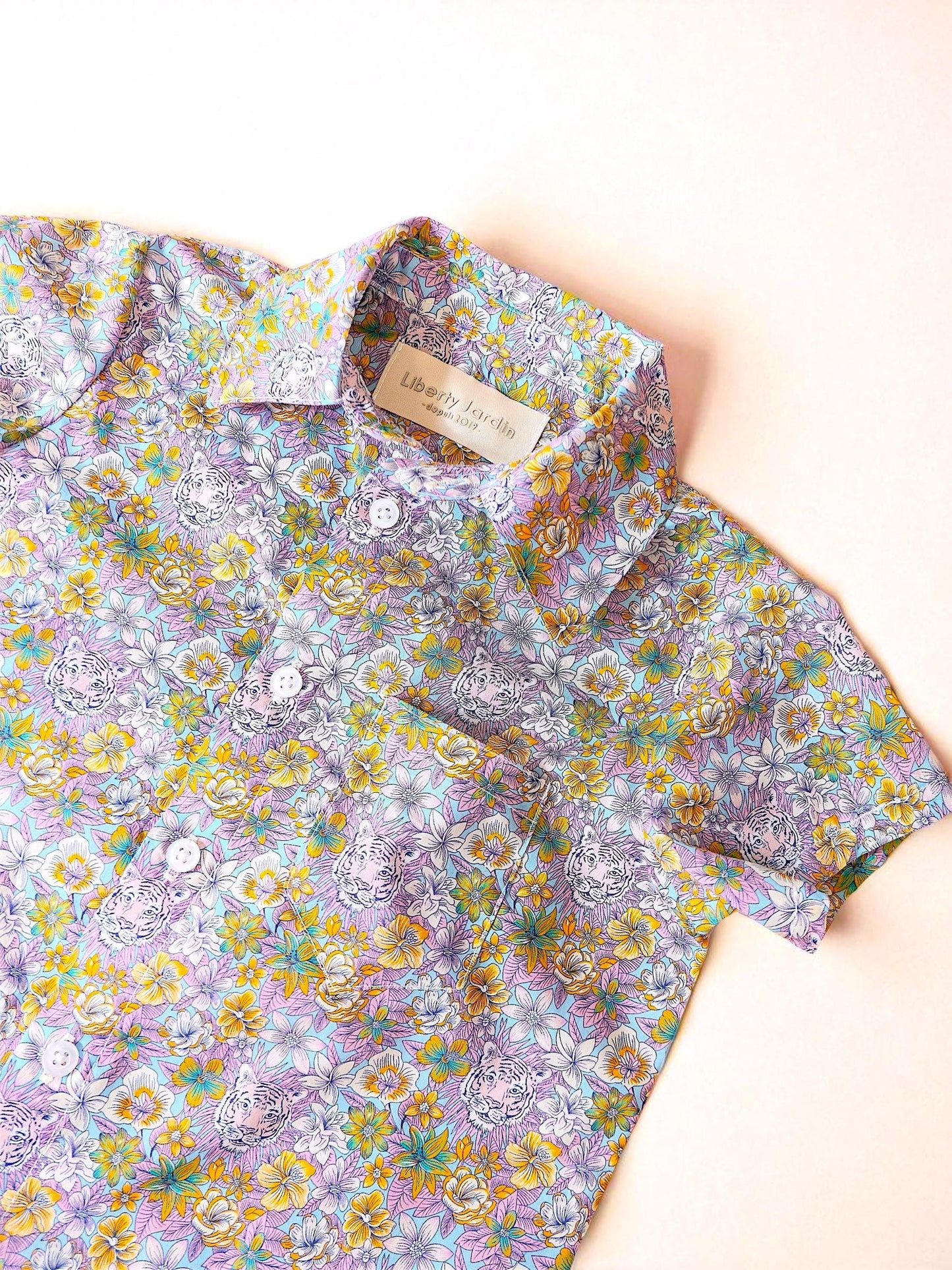 Button Up Boy Shirt Made With Liberty of London Fabric