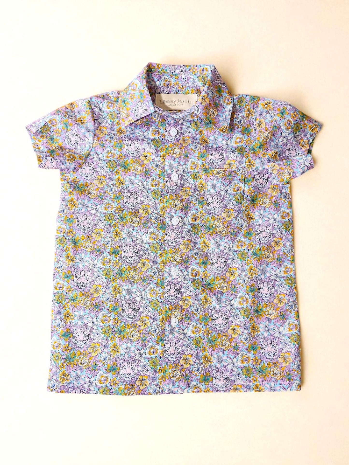 Button Up Boy Shirt Made With Liberty of London Fabric