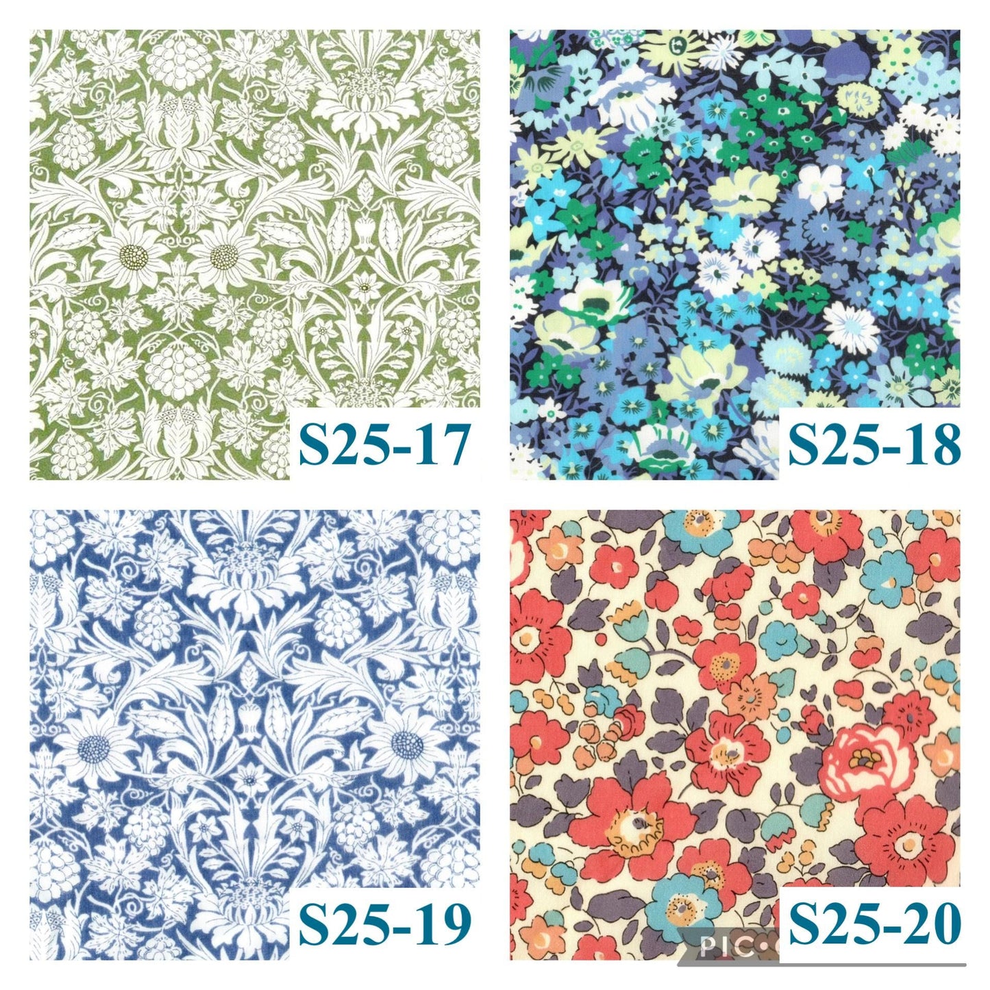 Liberty London Baby Bib Set: Floral Cotton, Organic Cotton