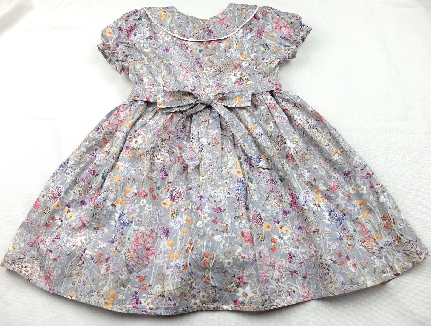 Peter Pan Collar Girl Dress - Liberty of London Floral Print dress - Christening Baby Girl Dress - First Birthday Dress - Cotton Tana Lawn