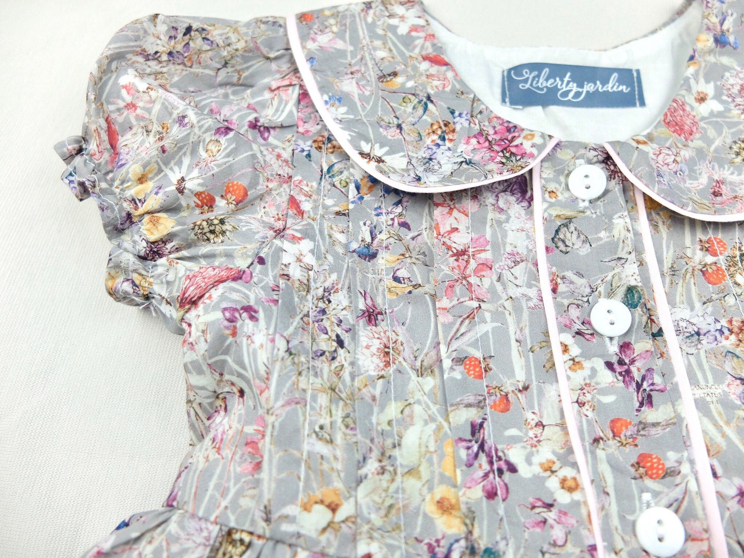 Peter Pan Collar Girl Dress - Liberty of London Floral Print dress - Christening Baby Girl Dress - First Birthday Dress - Cotton Tana Lawn