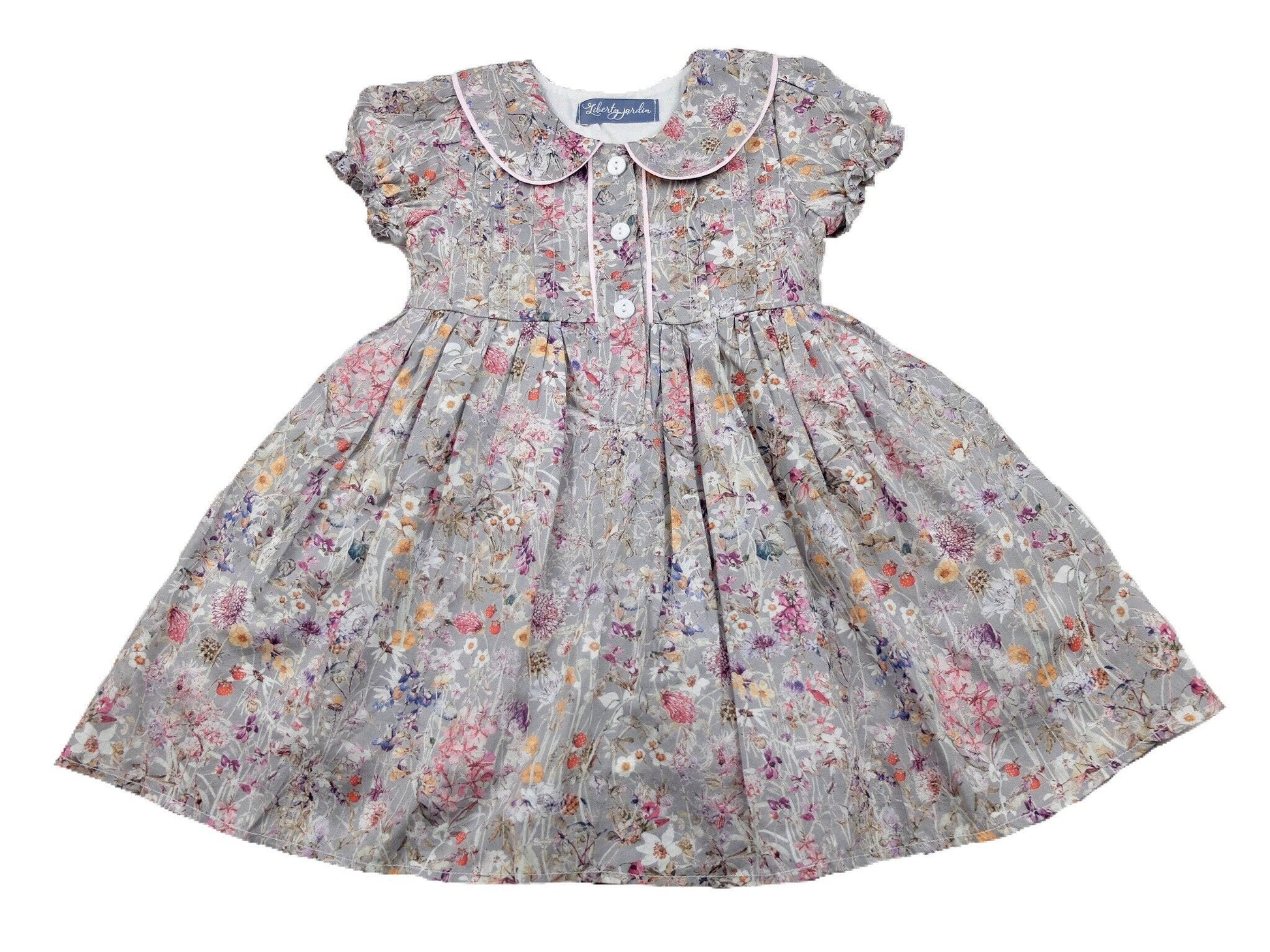 Peter Pan Collar Girl Dress - Liberty of London Floral Print dress - Christening Baby Girl Dress - First Birthday Dress - Cotton Tana Lawn