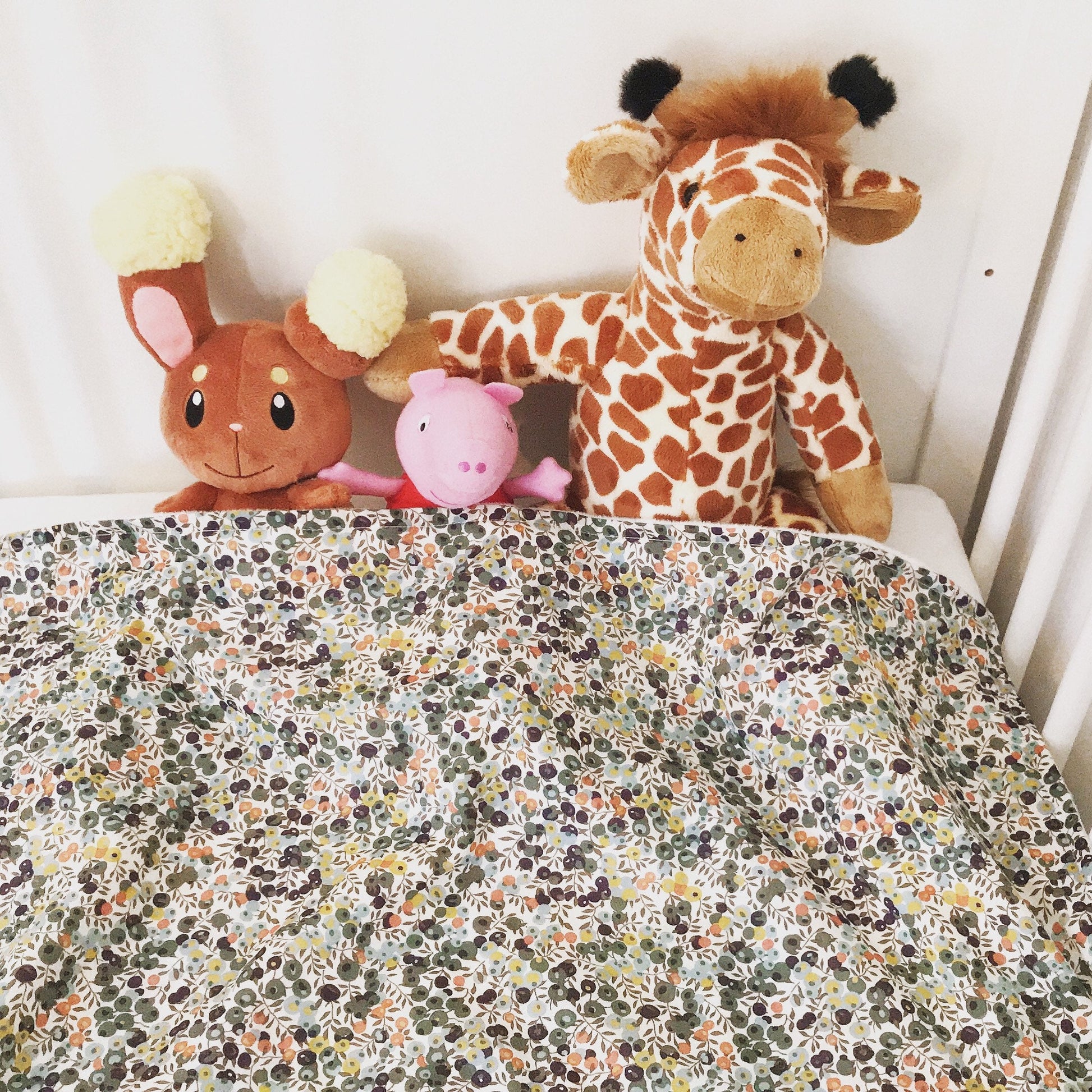 Minky Baby Blanket - Liberty of London Floral Print Nursery Blanket - Swaddle Blanket