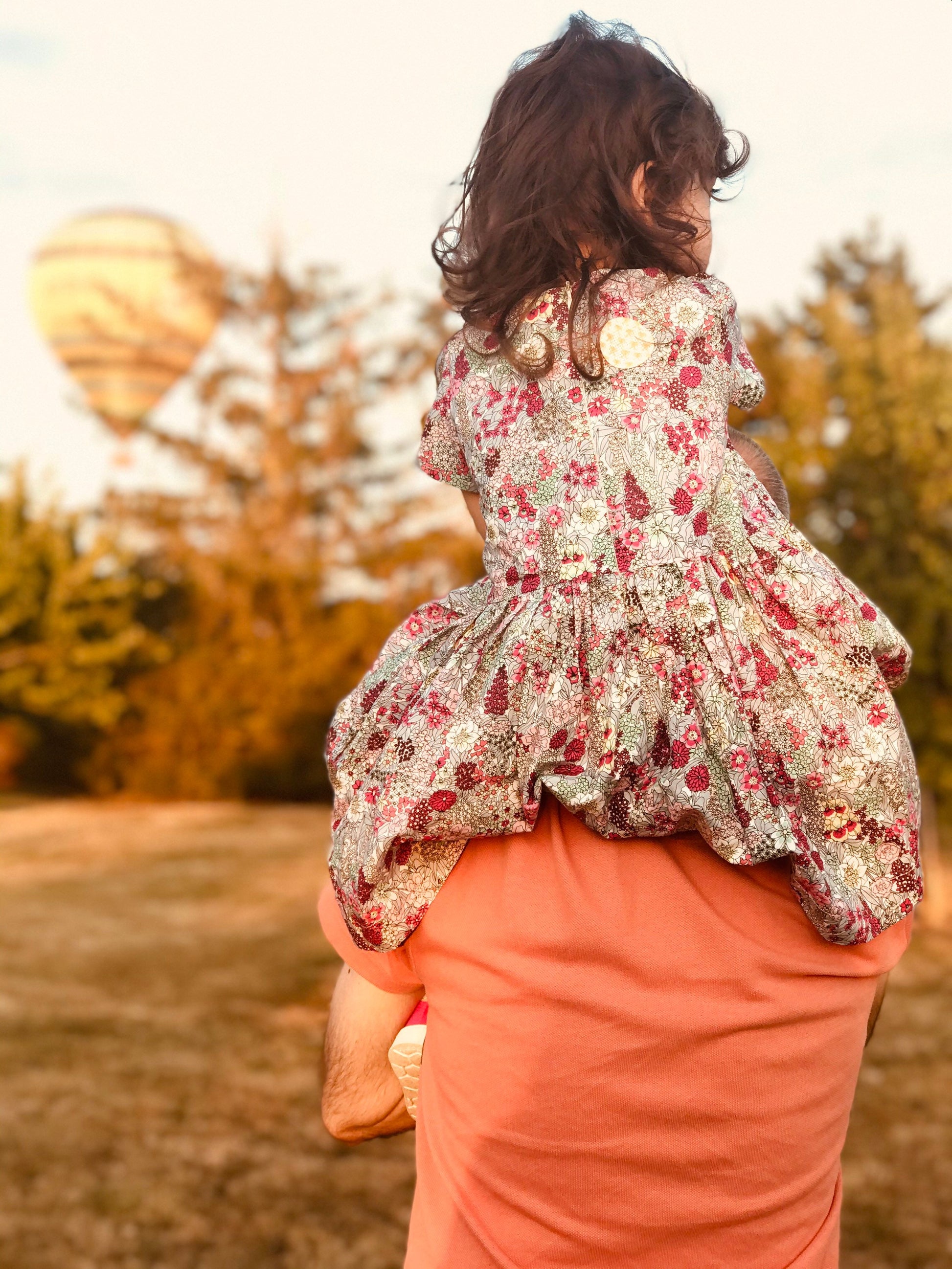 Liberty London dress - Floral Print Girl Dress - short sleeve dress - Liberty Ciara - Liberty London Fabric - Liberty Print