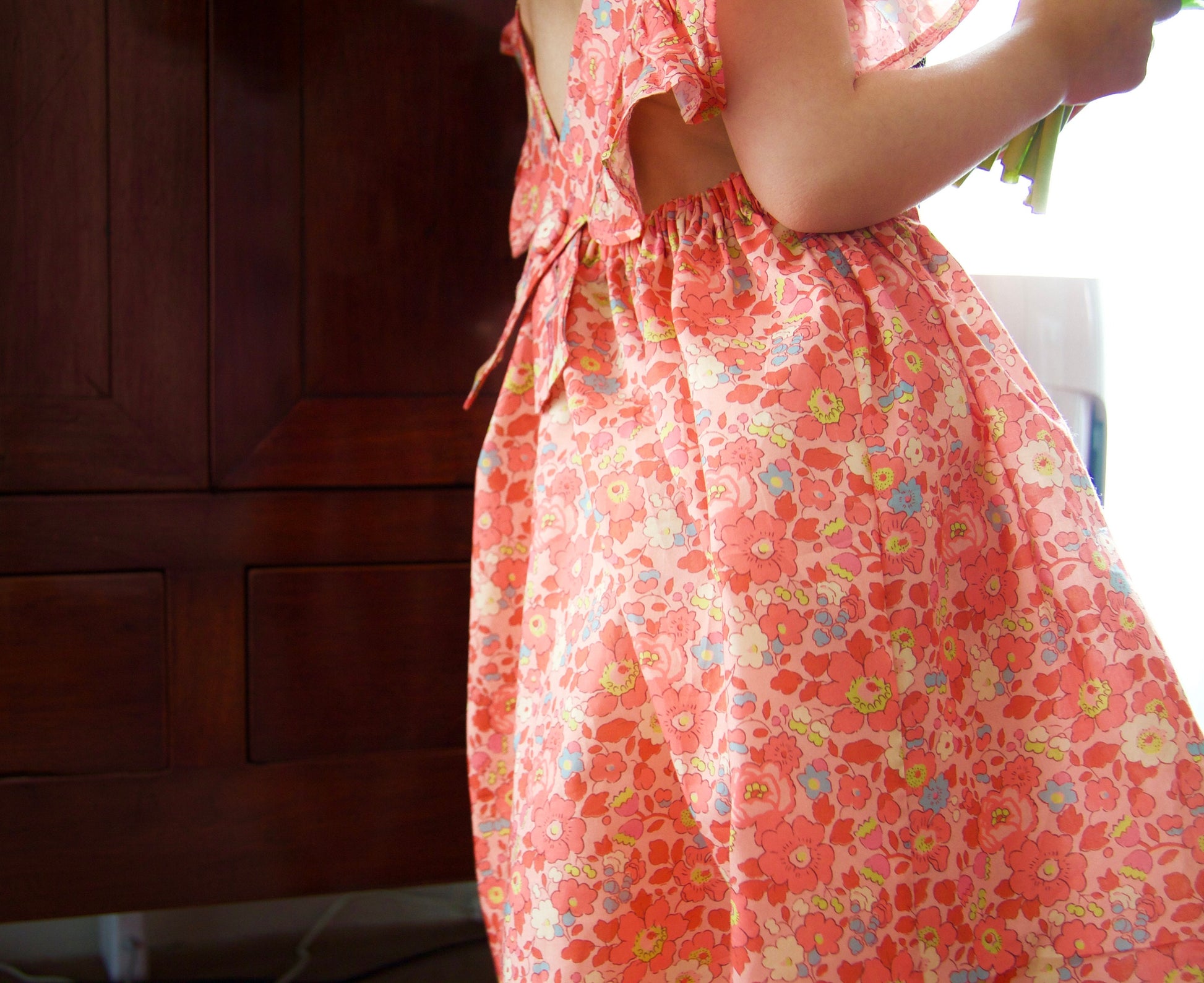 Pinafore Liberty London dress - Floral Print Girl Dress - Summer Liberty dress
