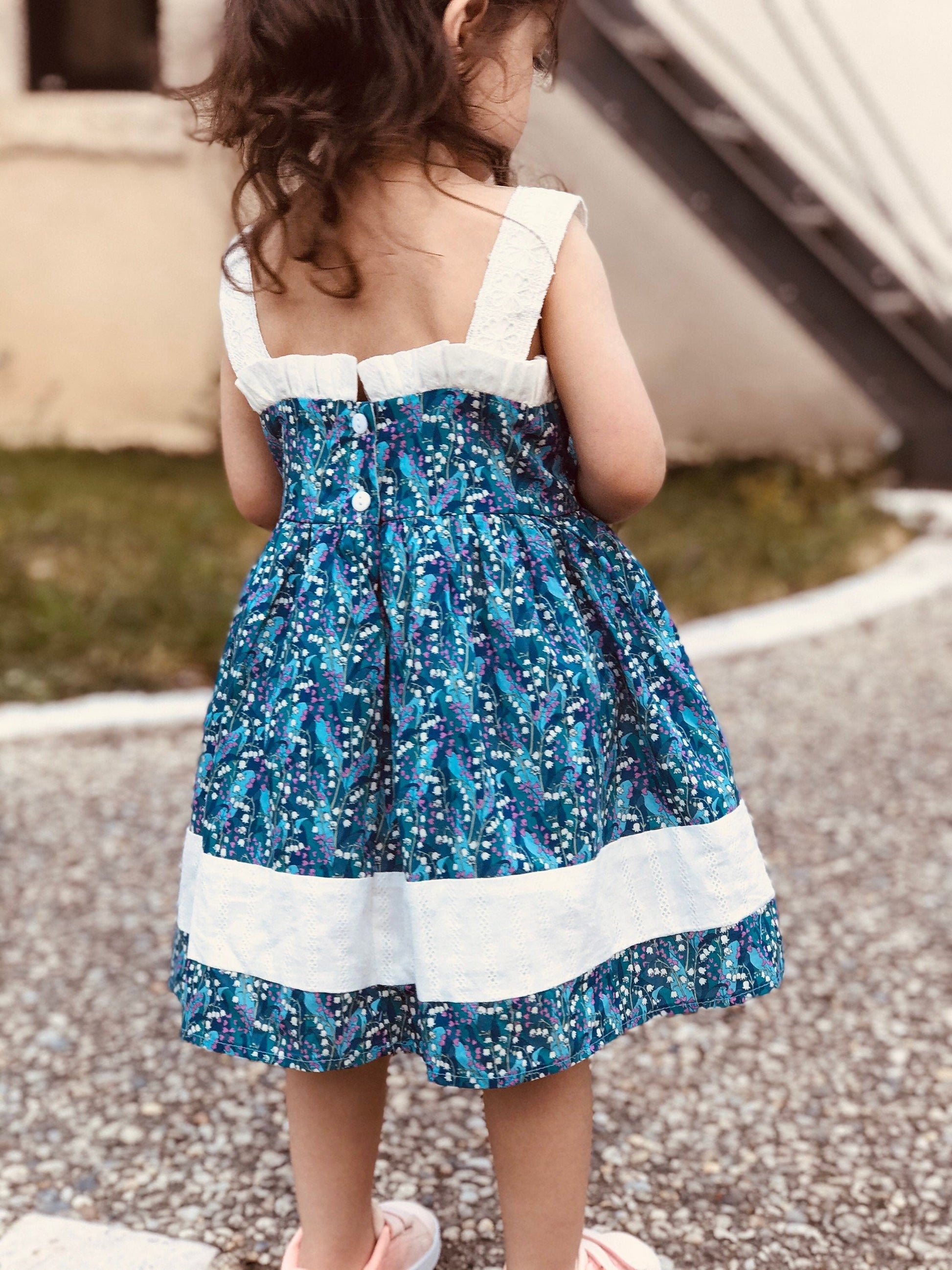 Liberty London dress - Floral Print Girl Dress - Liberty fabric Dress - Summer Ditsy Flower dress - Liberty of London fabric