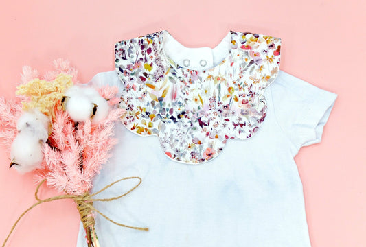 Liberty of London baby bib organic cotton floral animal print double gauze Terry cloth new born gift eastern thanksgiving halloween Christmas drool burb lactation bandana unisex baby boy girl new parents home coming soft breathable well absorb bib