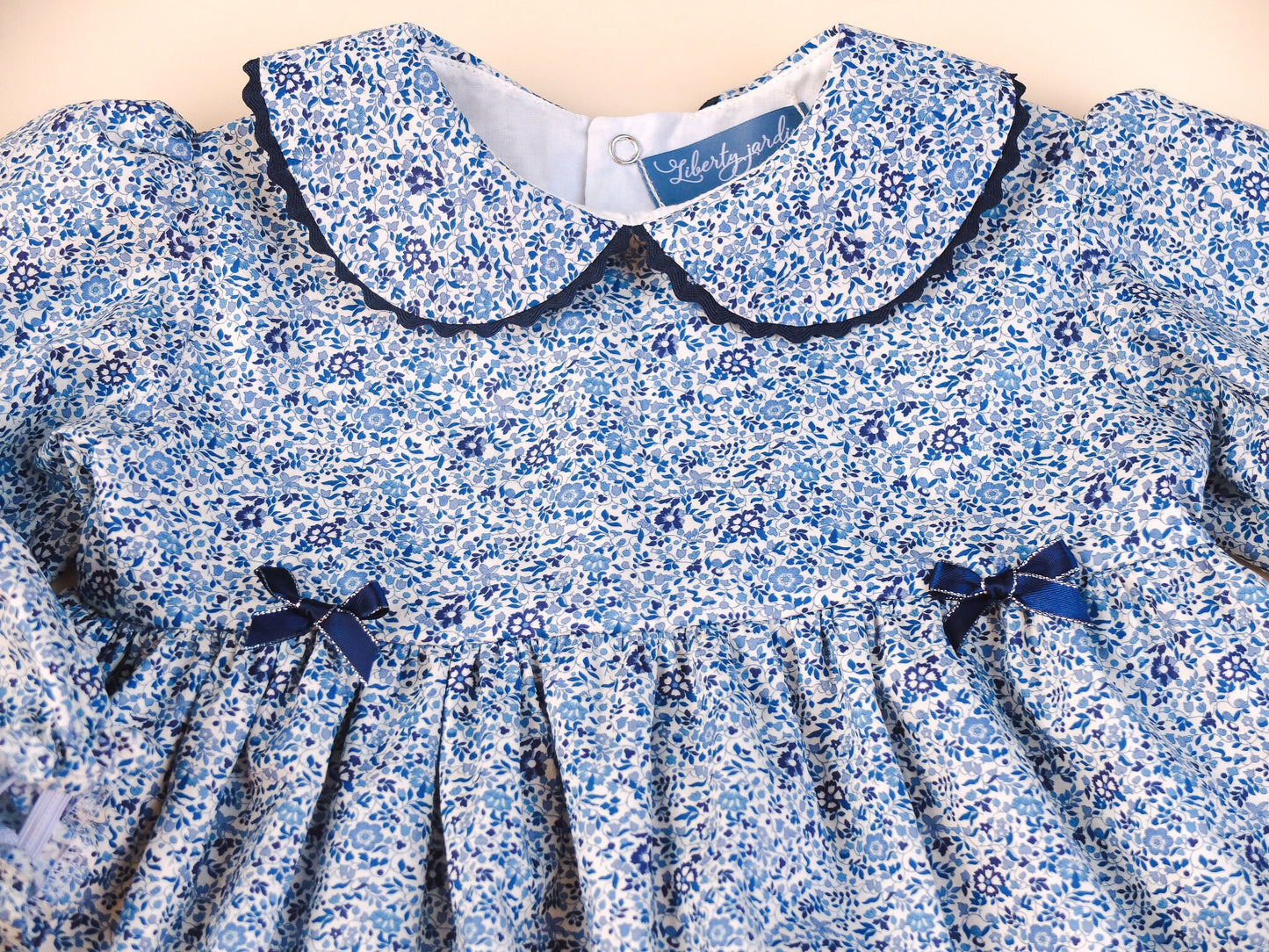 Peter Pan Collar Girl Dress - Liberty of London Floral Print dress - Christening Baby Girl Dress - First Birthday Dress - Cotton Tana Lawn