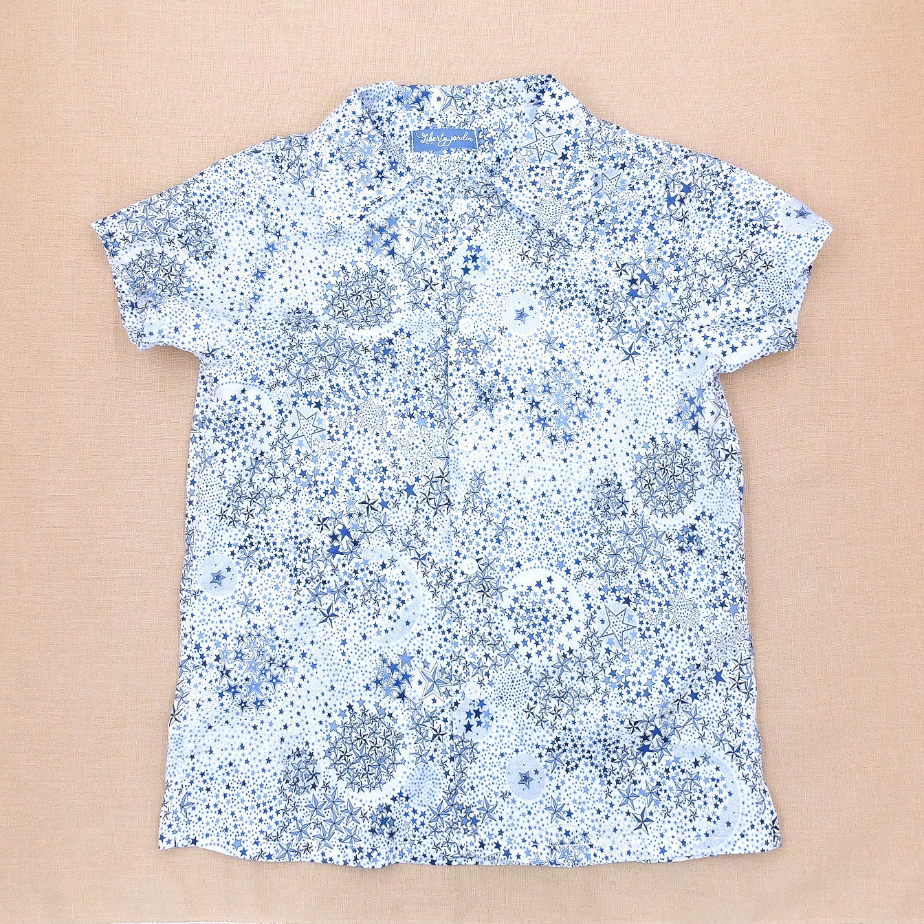 Liberty Boy Shirt - Short Sleeve Button Up Boy Shirt - Liberty of London Print Fabric - Floral Print - Back To School - Button Through Shirt